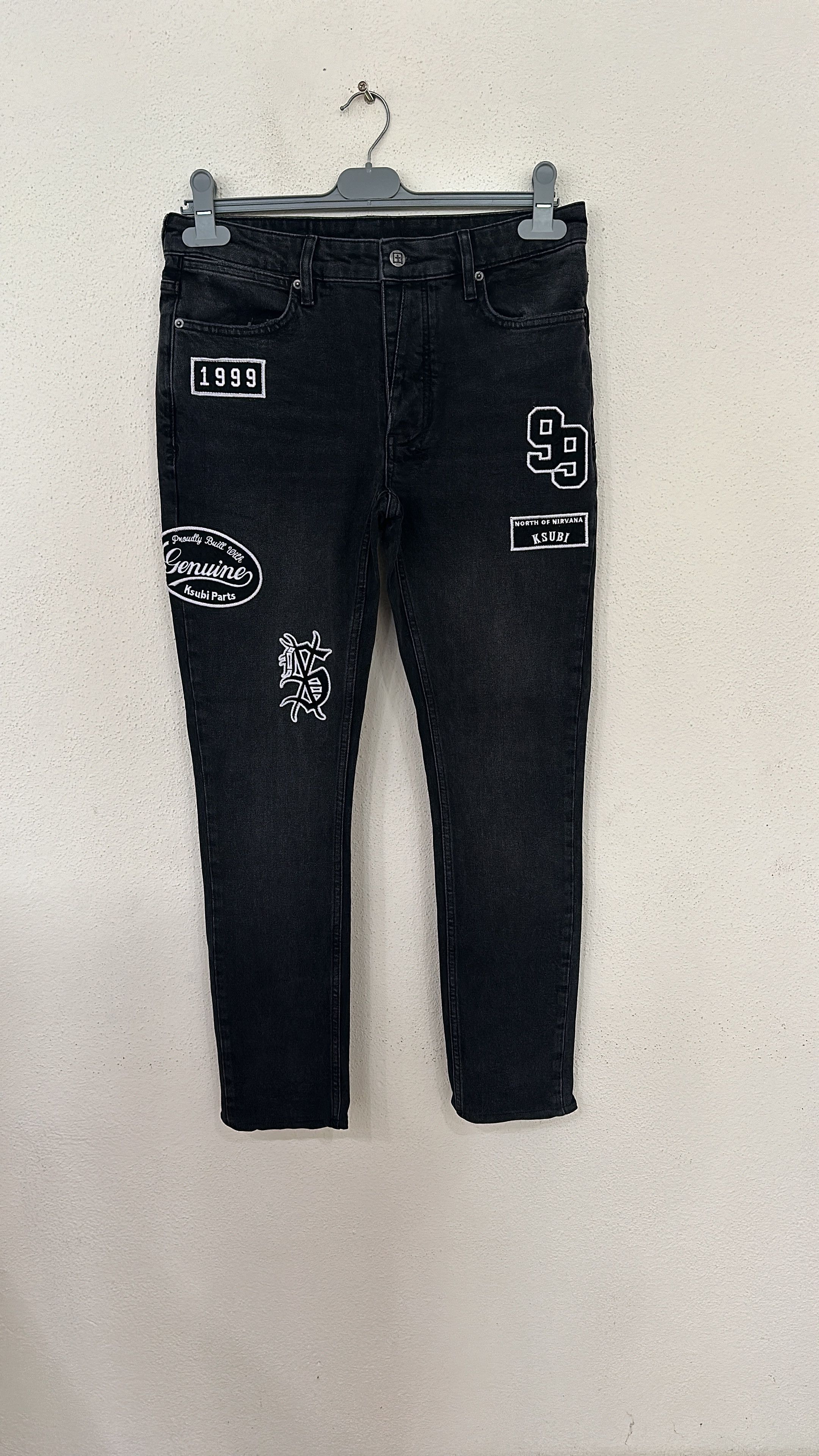 Ksubi Ksubi Van Winkle Roadhouse Black Patched Jean Size 30 Size US 30 / EU 46 - 1 Thumbnail