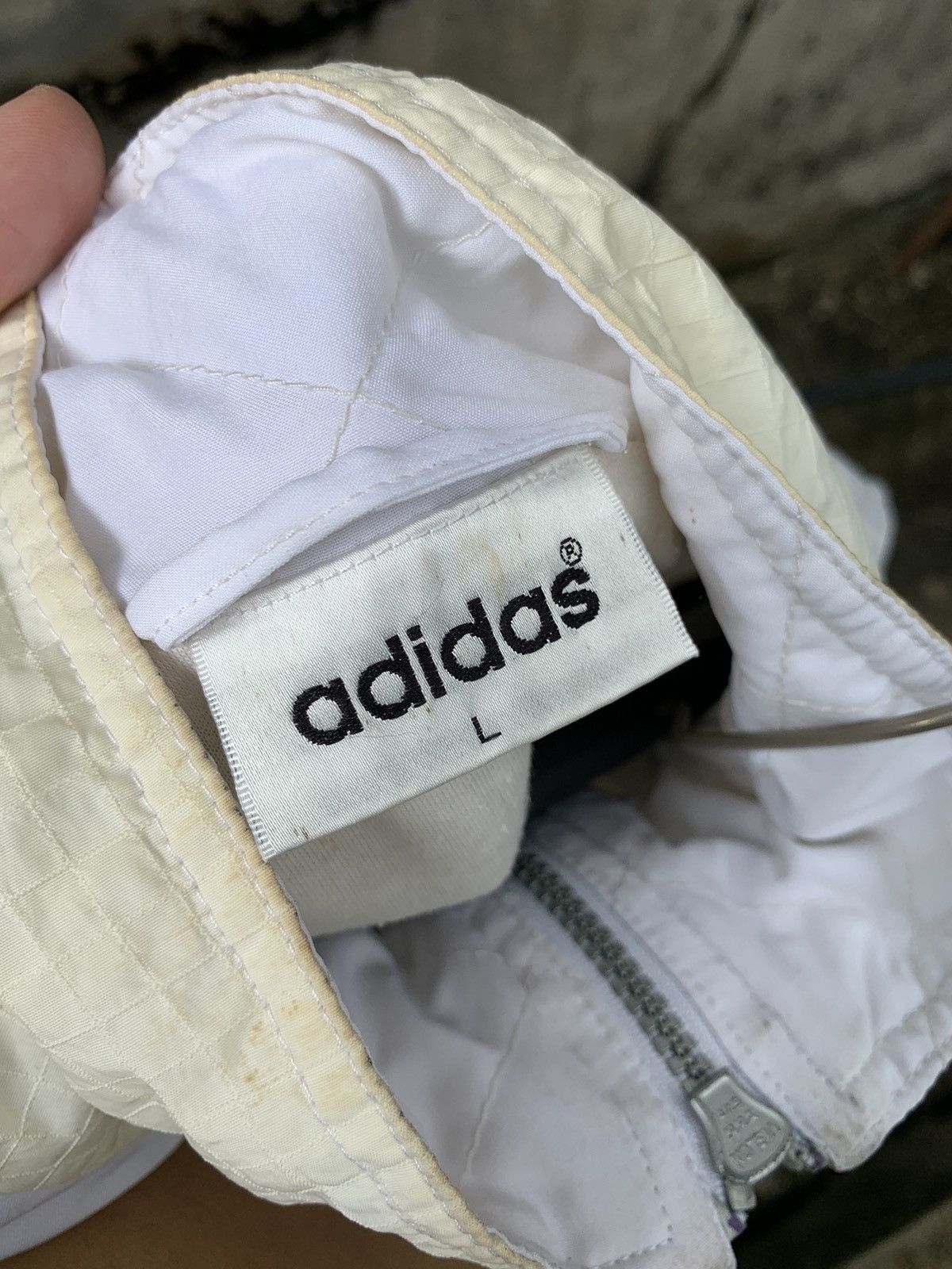 Adidas Vintage Adidas Diagonal Pattern Windbreaker Jacket Size US L / EU 52-54 / 3 - 8 Thumbnail