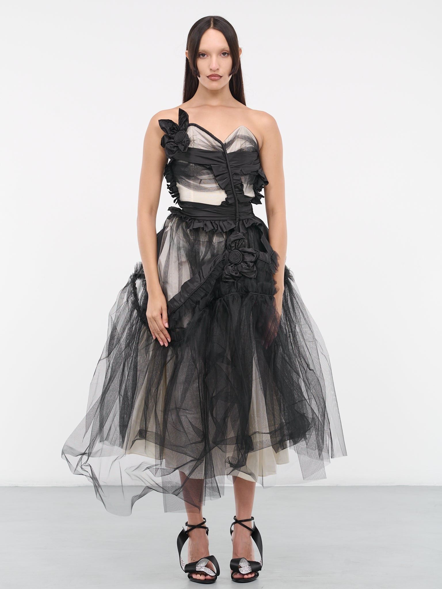 oc11z1025 Tulle Dress in Black
