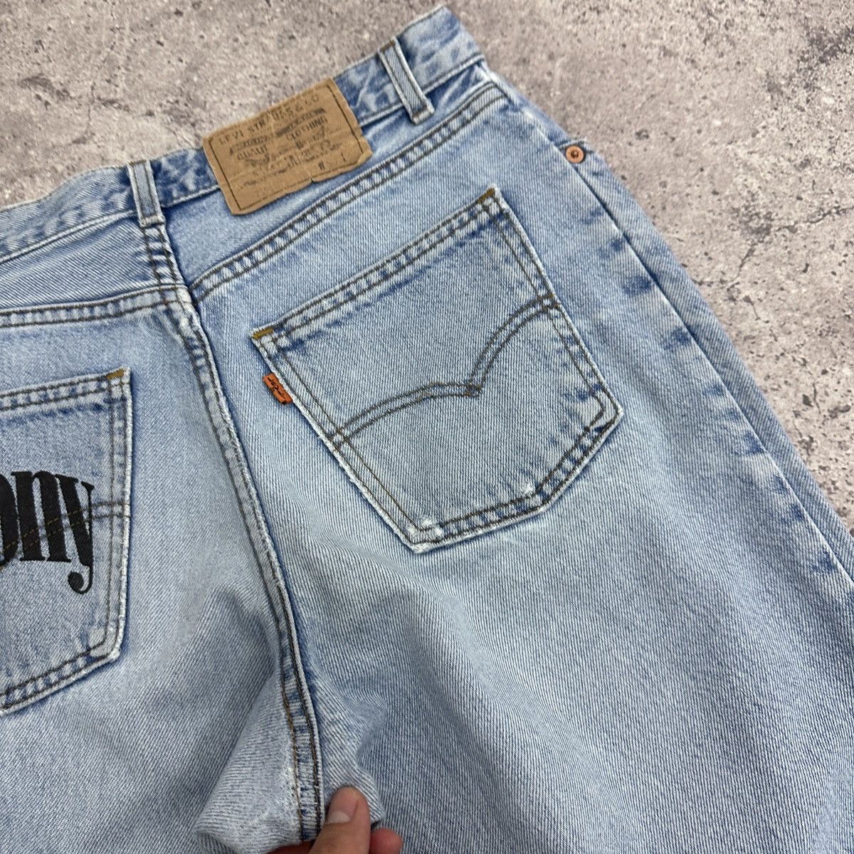 Levi's Vintage 90s Levis 501 Orange Tab Knifes Agony custom jeans Size US 30 / EU 46 - 11 Thumbnail