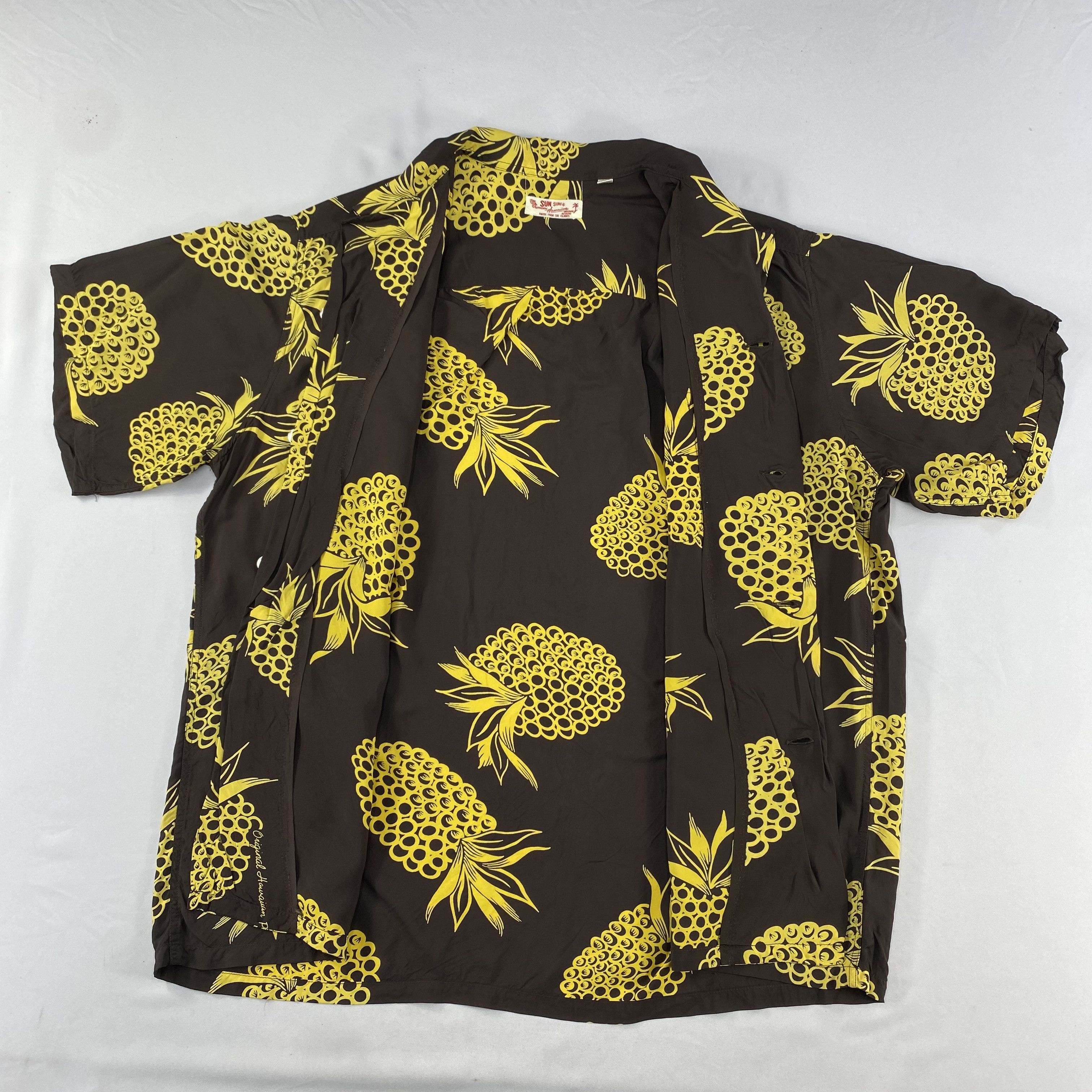 Sun Surf Sun Surf Pineapples Printed Aloha Hawaiian Shirt HW057 Size US L / EU 52-54 / 3 - 3 Thumbnail