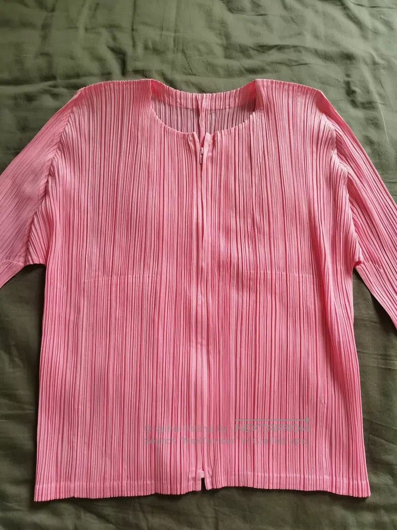 Issey Miyake Issey Miyake Ruched Zipper Cardigan Size L / US 10 / IT 46 - 3 Thumbnail