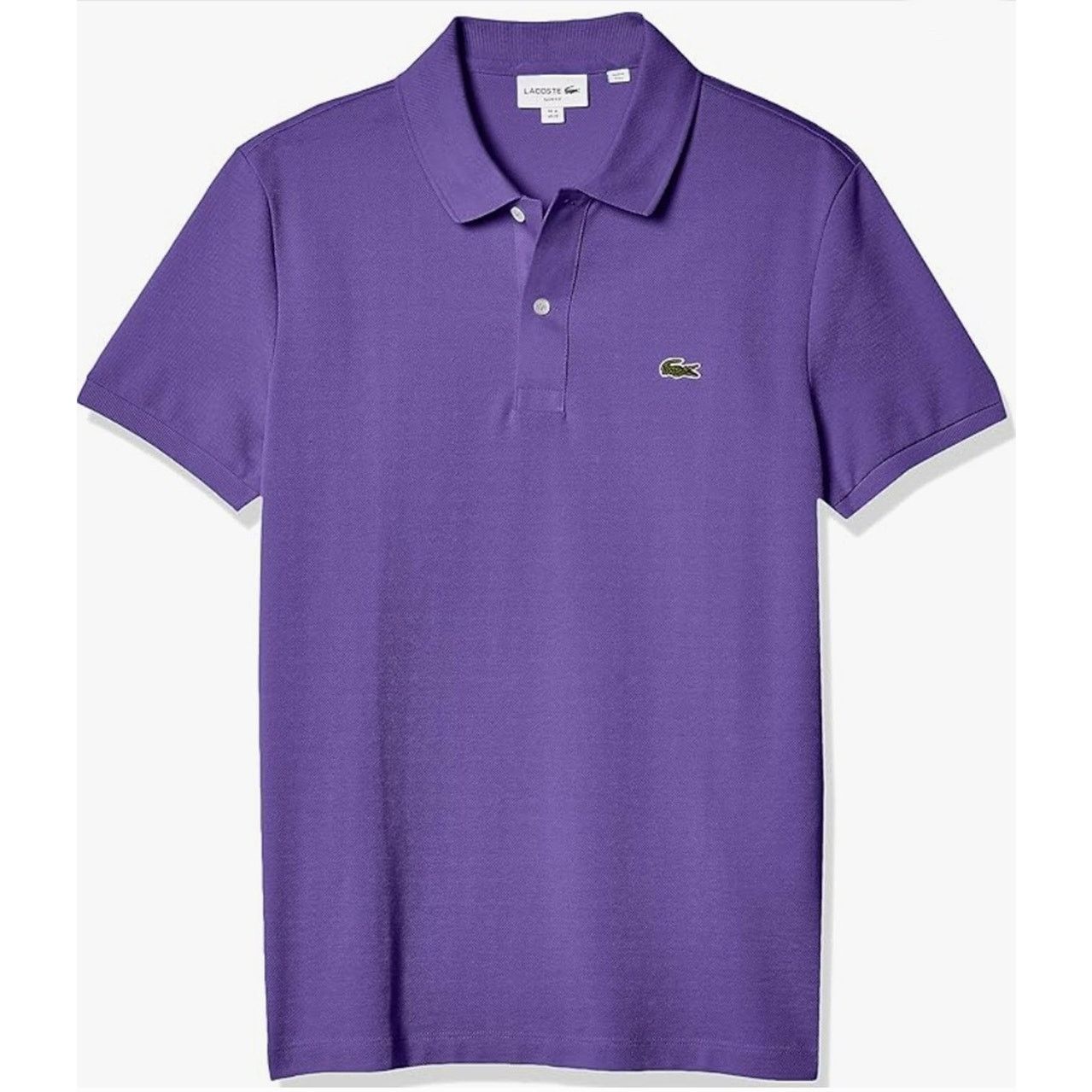 Lacoste Mens Short Sleeve Classic Pique Polo Shirt Purple XL