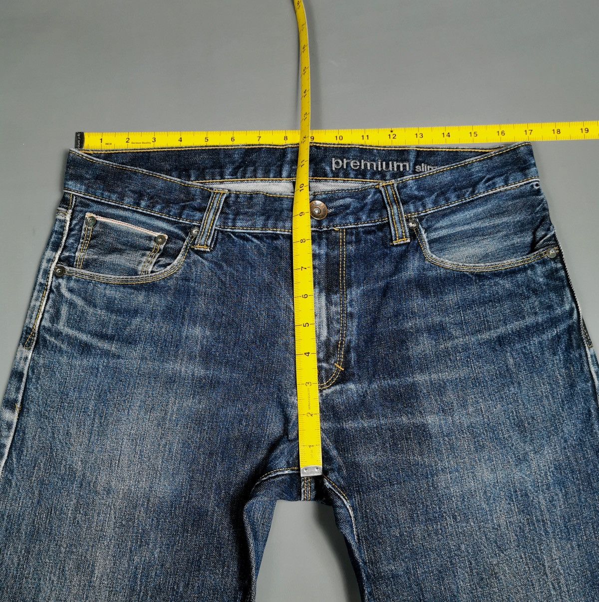 Gap Gap Selvedge Raw Slim Straight Jeans Size US 34 / EU 50 - 10 Thumbnail