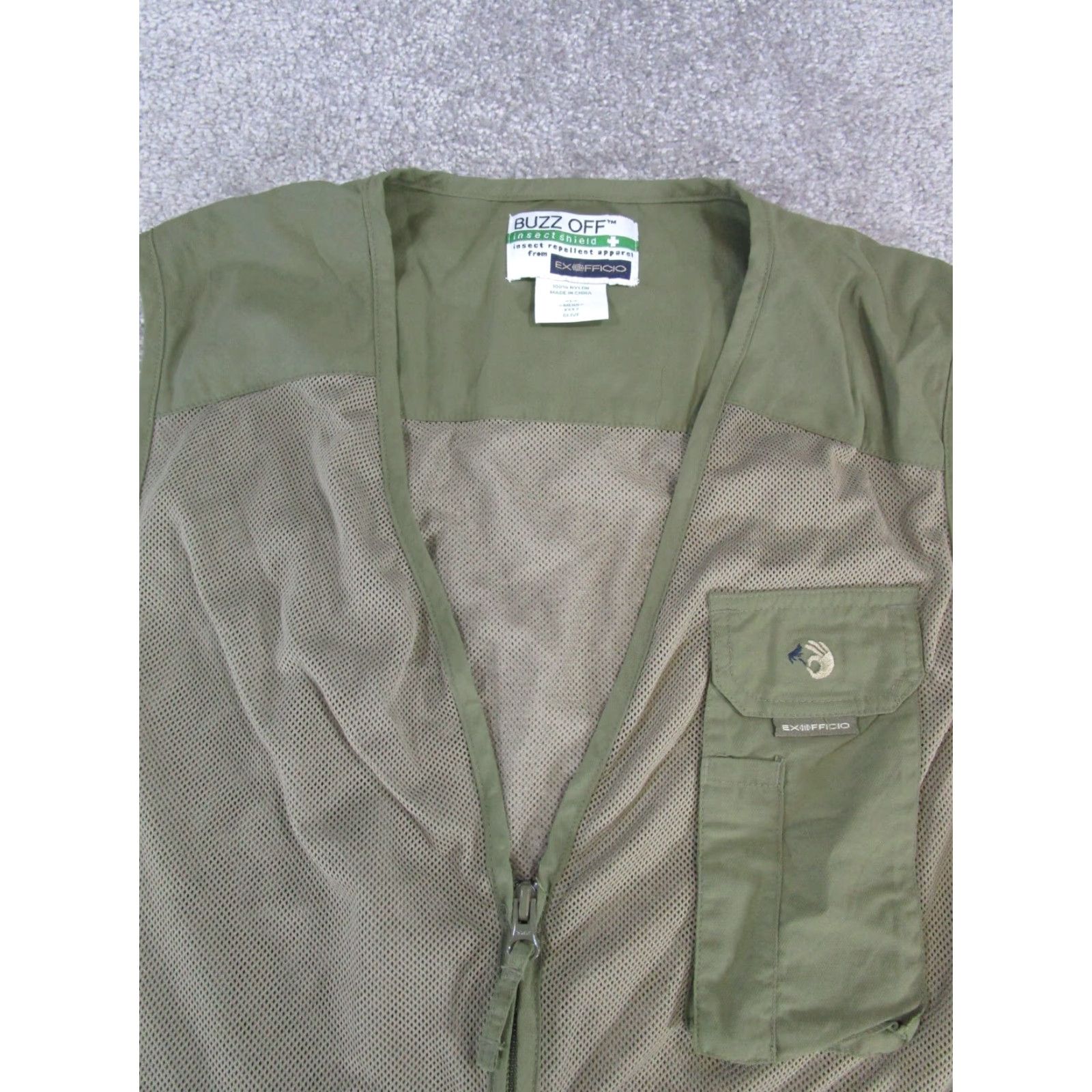 ExOfficio Ex Fficio Buzz Off Vest Mens Large Green Olive Insect Reppelant Shield Size US L / EU 52-54 / 3 - 2 Thumbnail