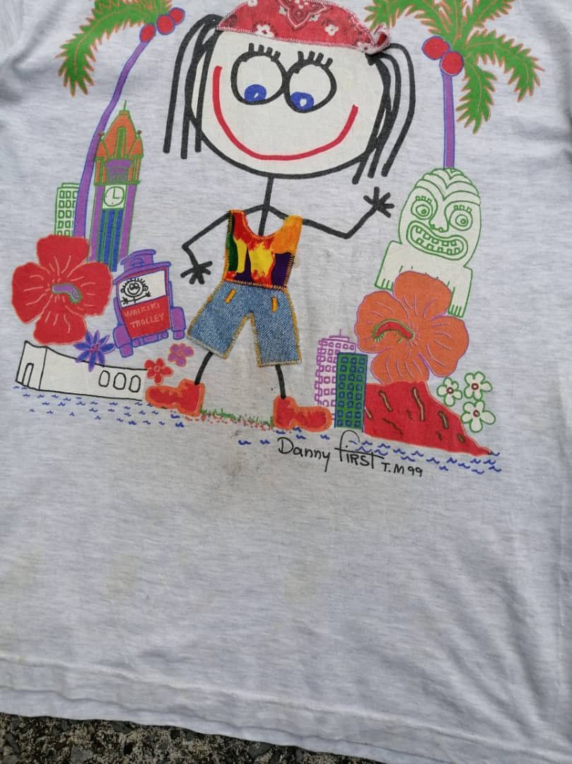 Vintage Vintage 90s Danny First Honolulu Girl Tee Size US M / EU 48-50 / 2 - 5 Thumbnail