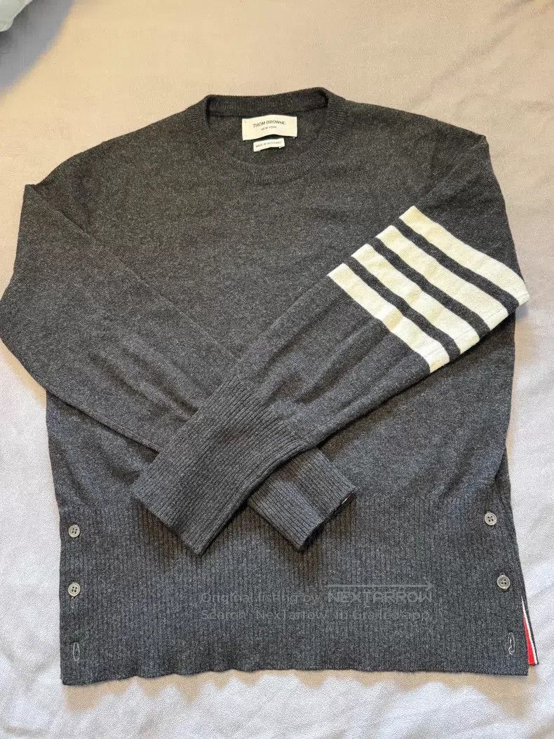 Thom Browne Thom Browne Dark gray cashmere round-neck knit sweater Size US S / EU 44-46 / 1 - 3 Thumbnail