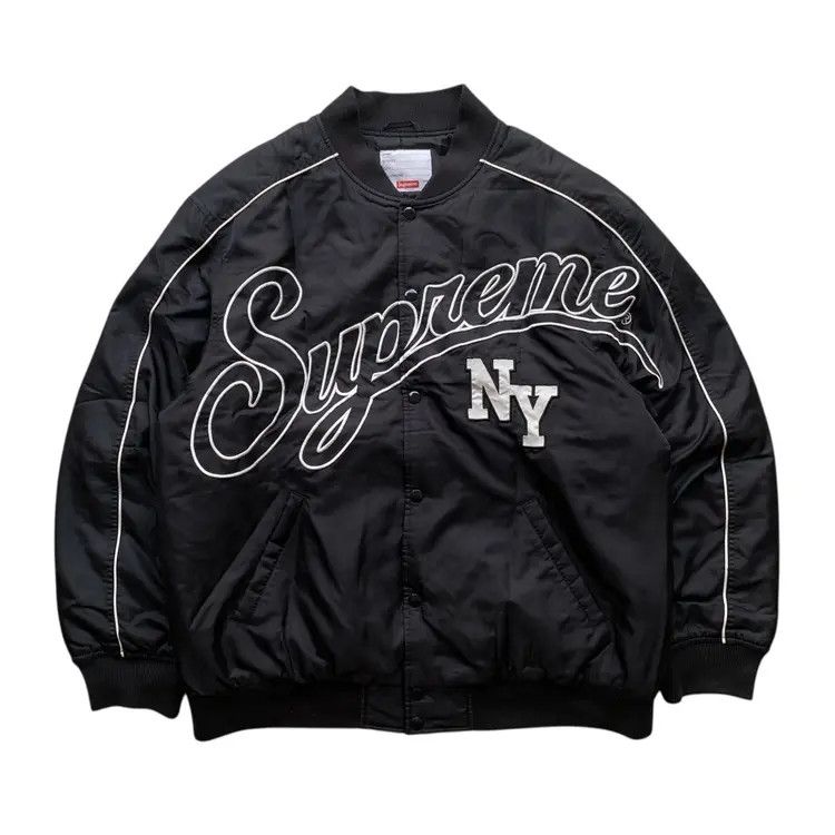 Supreme FW20 Script Contrast Varsity Jacket