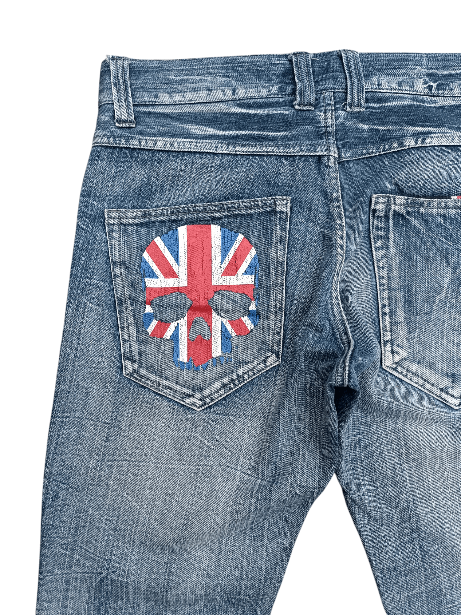 Seditionaries 🔥 Vintage Flare JACK SERIKA Seditionaries Skulls Jeans Size US 32 / EU 48 - 8 Thumbnail