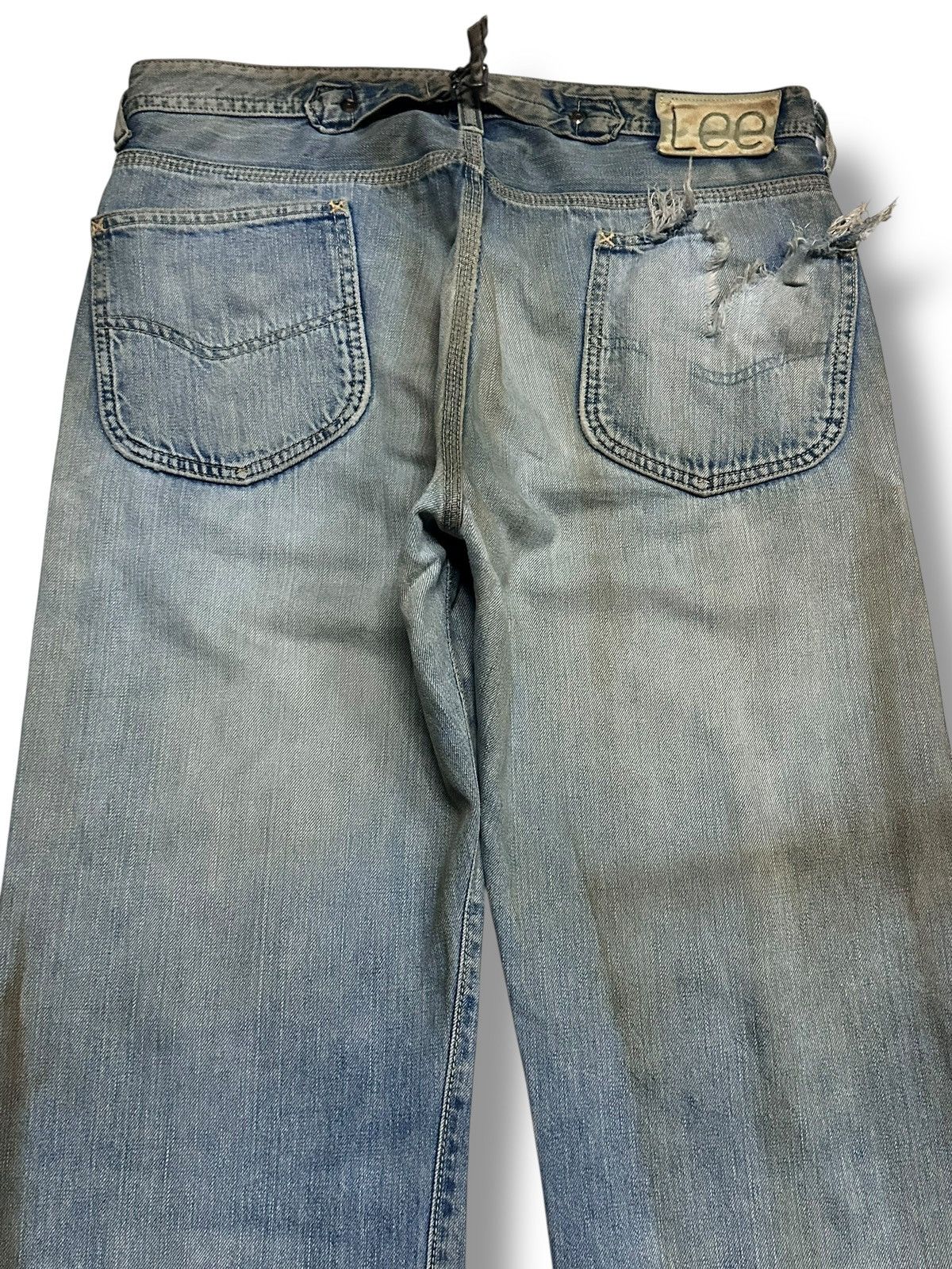Lee Lee Vintage Distressed Jeans With Baggy Loose Style Mudwash Size US 33 - 5 Thumbnail