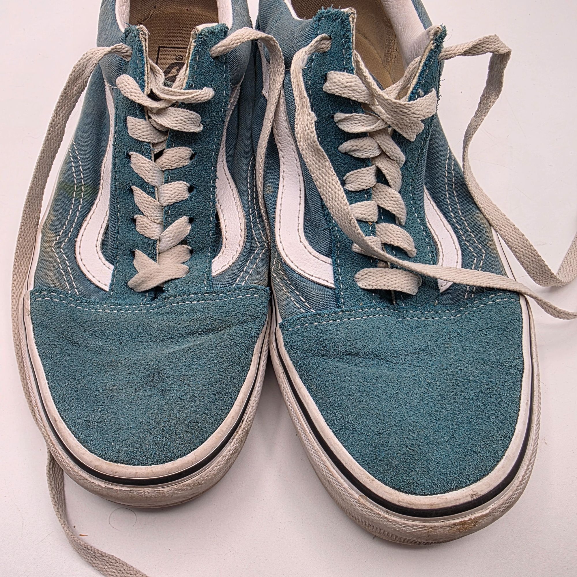 Vans Vans Old Skool Womens Size 9 Blue White Suede Canvas Skate S Size US 9 / IT 39 - 10 Thumbnail