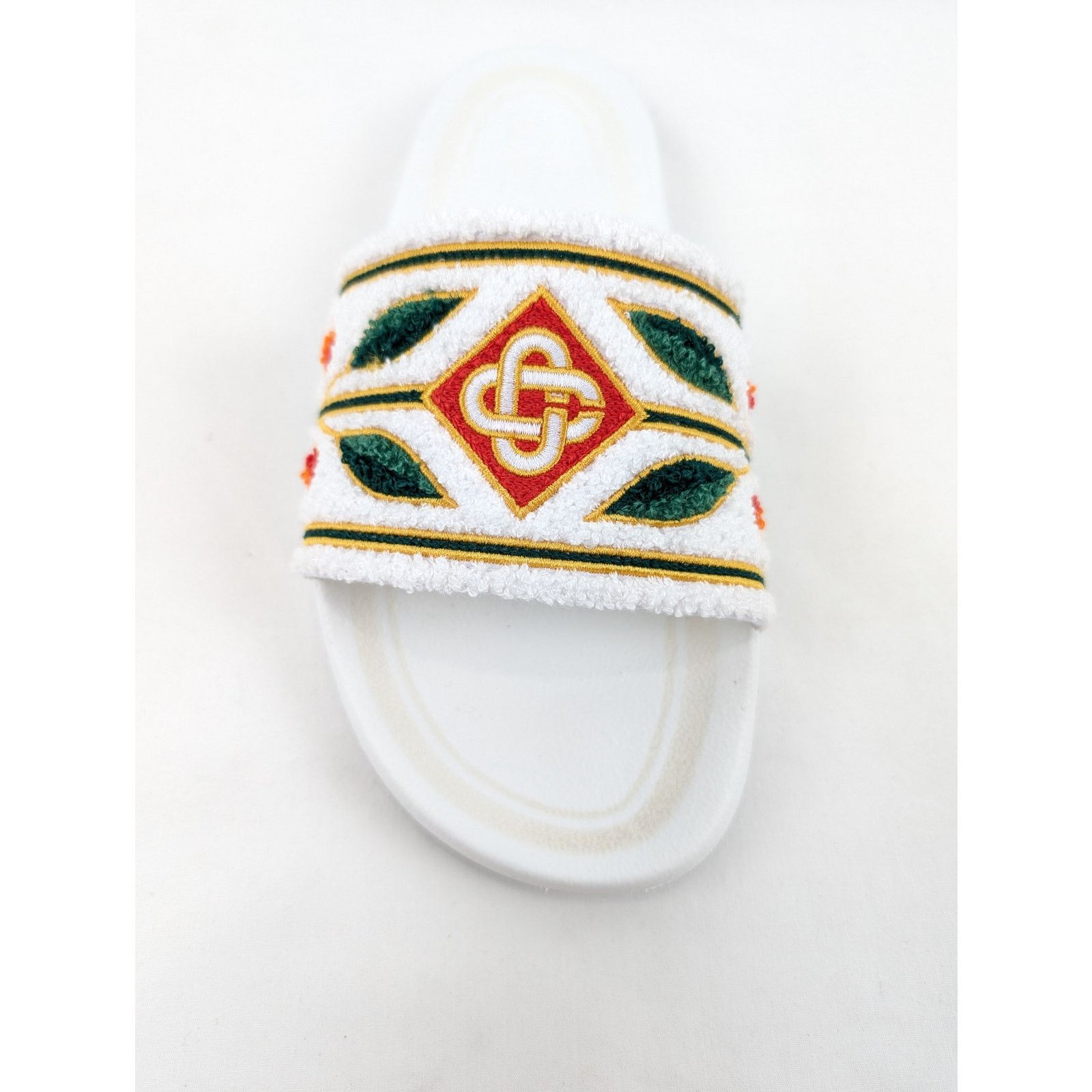 Casablanca o1rshd1 Embroidered Terry Slider Slipper in White Size US 7 / EU 40 - 5 Thumbnail