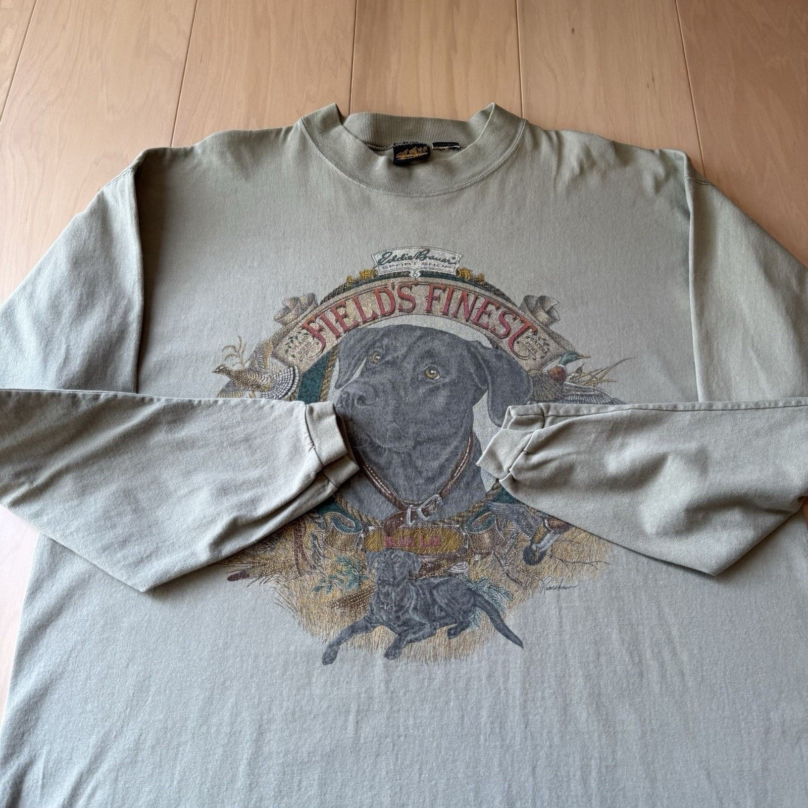 Eddie Bauer Vintage Eddie Bauer Shirt Green 90s Long Sleeve Dog Fields Size US XXL / EU 58 / 5 - 4 Thumbnail