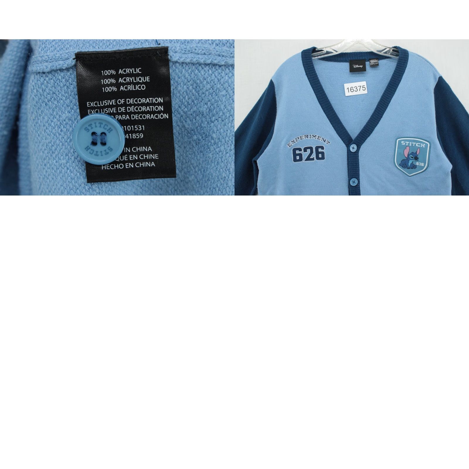 Disney Disney Stitch Cardigan Sweater Men's XL Button Up Knit Cartoon Experiment 626 Size US XL / EU 56 / 4 - 8 Thumbnail
