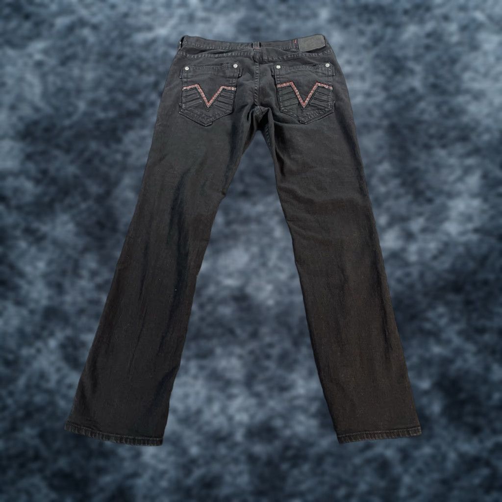Affliction Affliction Jeans Mens 38x34 Distressed Dark Wash Premium Gage Denim Blue Jeans Mens 38 Regular Distressed Size US 38 / EU 54 - 1 Thumbnail