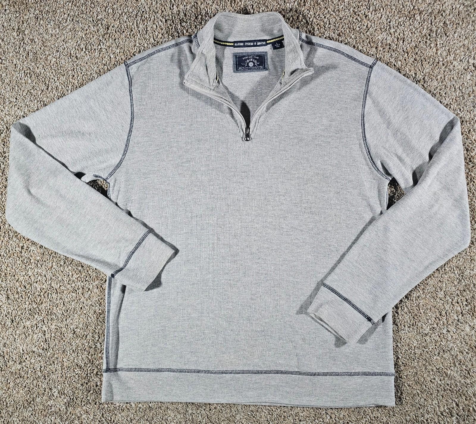 Other Vintage 1946 Washed Stone & Beaten L 1/4 Zip Size US L / EU 52-54 / 3 - 1 Thumbnail