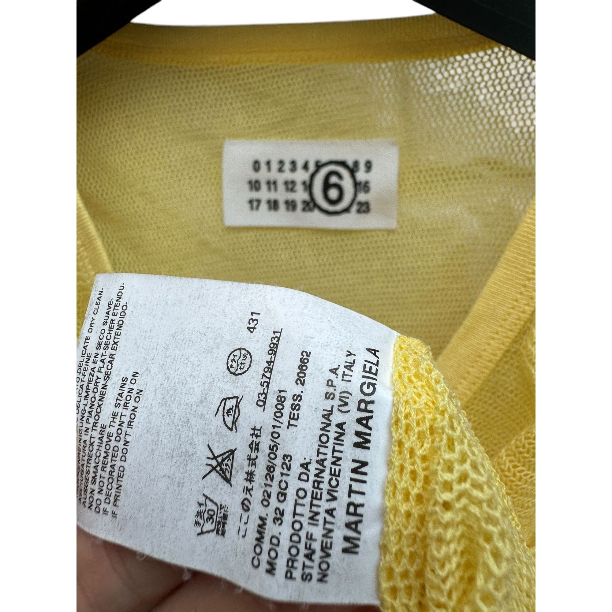 Maison Margiela SS 2008 Yellow Mesh Top Size S / US 4 / IT 40 - 4 Thumbnail