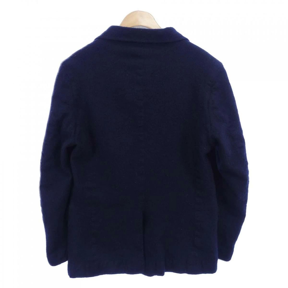 Comme des Garcons Jacket 3 Button Flap Pocket Plain Wool Navy Size US XS / EU 42 / 0 - 2 Thumbnail