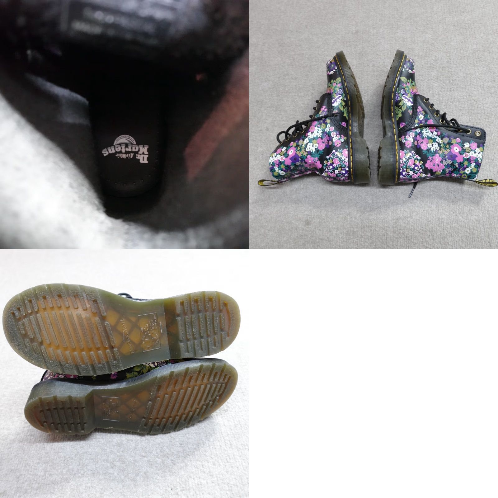 Dr. Martens Dr. Martens Boots Womens 7 Black Pascal Floral 8 Eye Size US 5 / IT 35 - 8 Thumbnail
