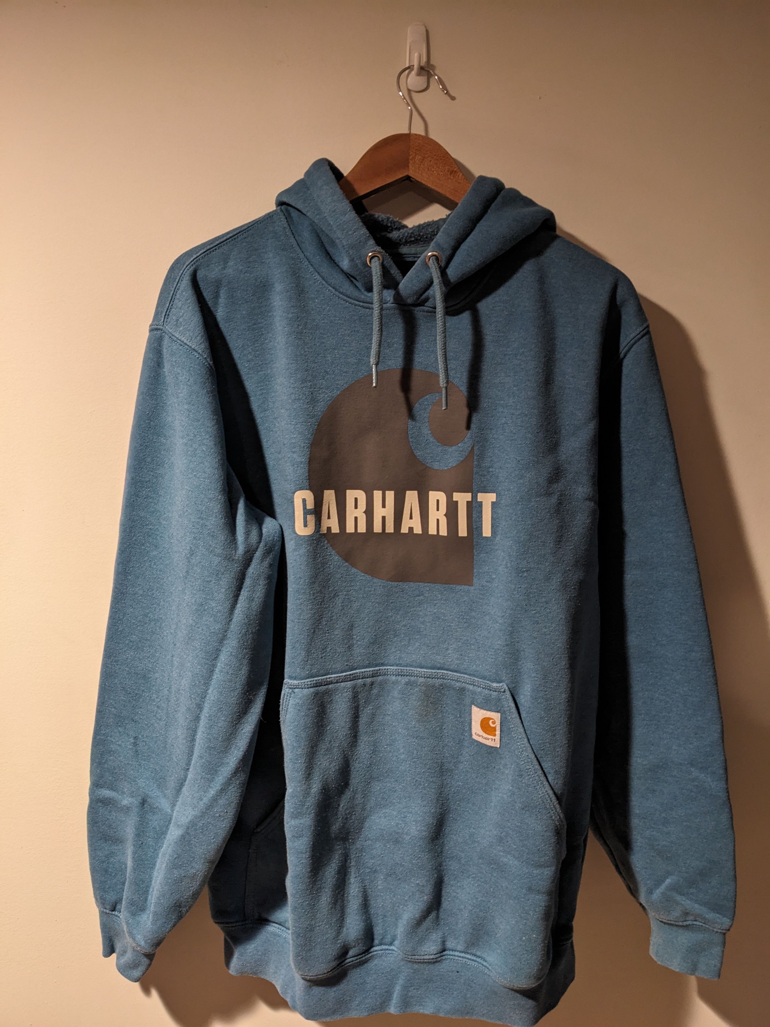 Carhartt × Designer Carhartt Logo Loose Fit Blue Medium Hoodie Size US M / EU 48-50 / 2 - 1 Thumbnail