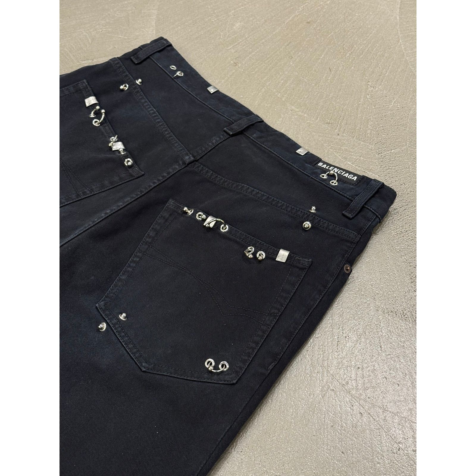Balenciaga S/S2024 Balenciaga pierced wide-leg jeans Size US 34 / EU 50 - 8 Thumbnail