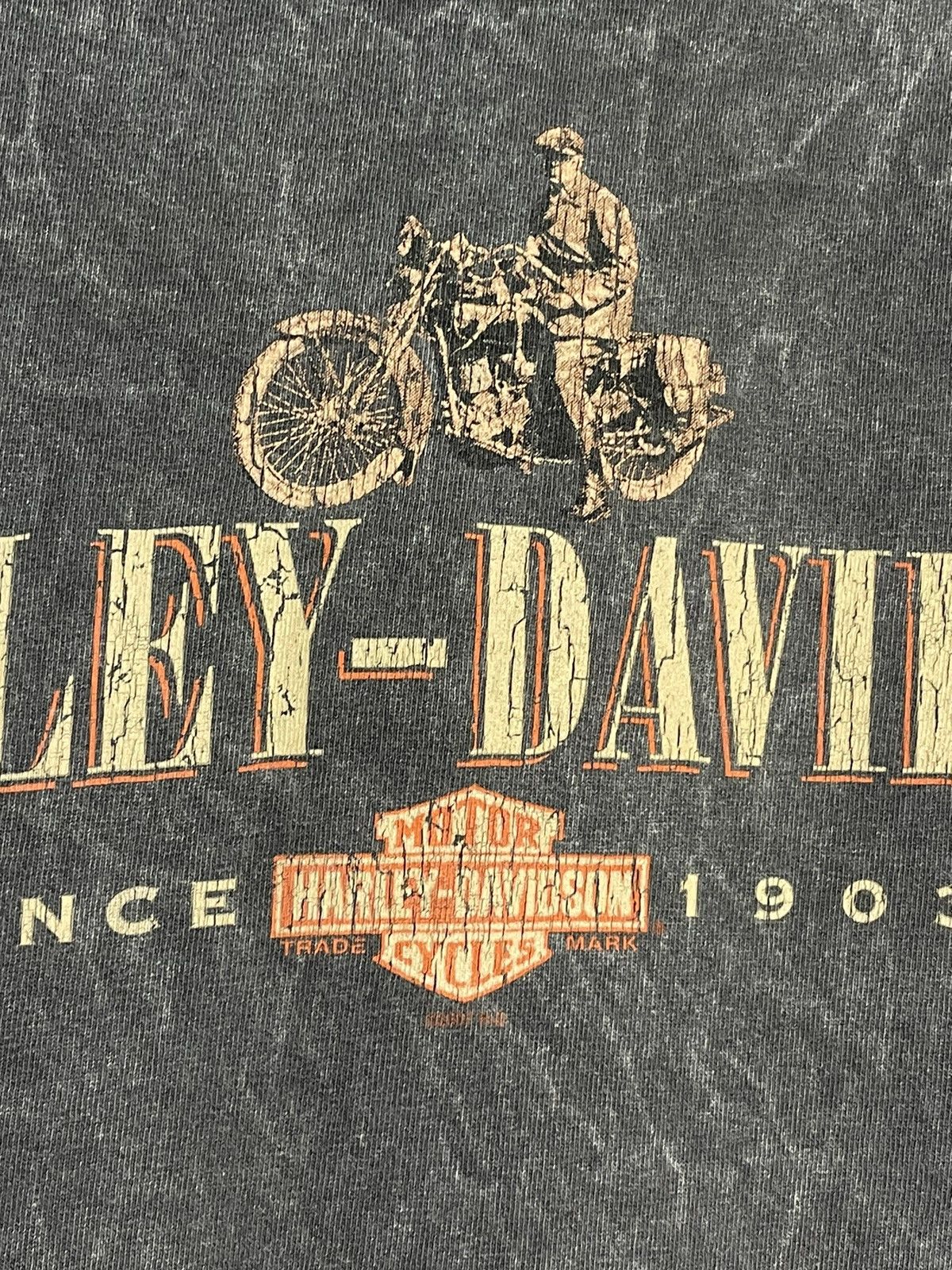 Harley Davidson × Vintage × West Coast Choppers Vintage 2001 Harley Davidson Washed Faded T-shirt Size US L / EU 52-54 / 3 - 7 Thumbnail