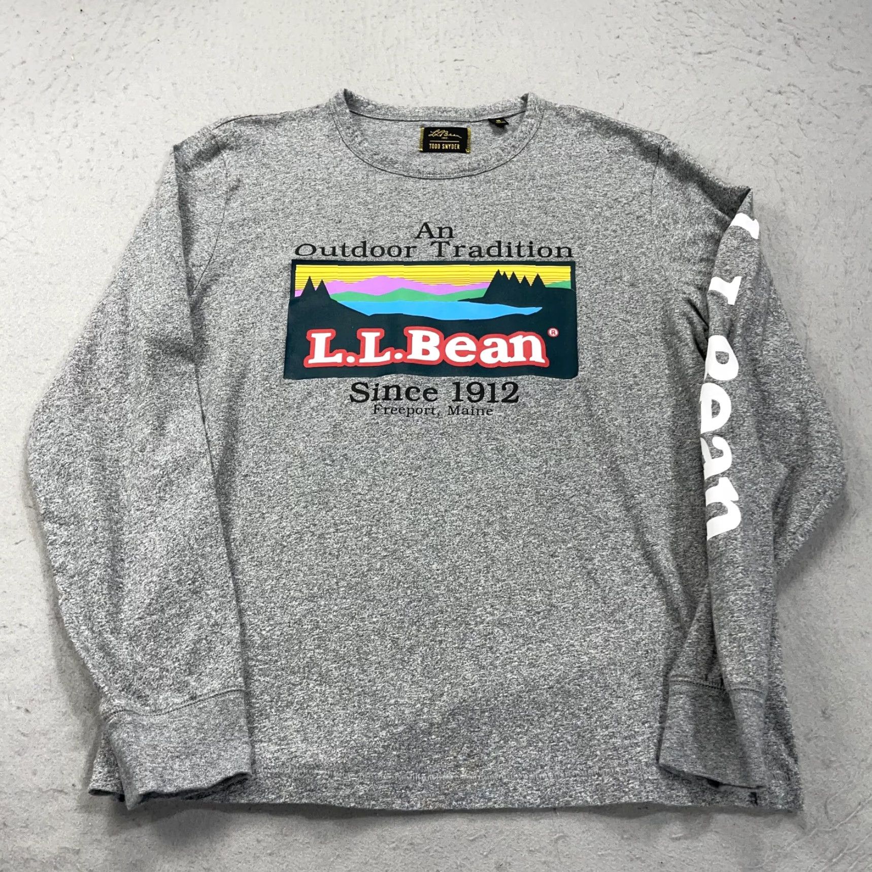 Vintage L.L. Bean Shirt Mens M Gray Long Sleeve Graphic Tee Outdoor Hike Size US M / EU 48-50 / 2 - 2 Thumbnail
