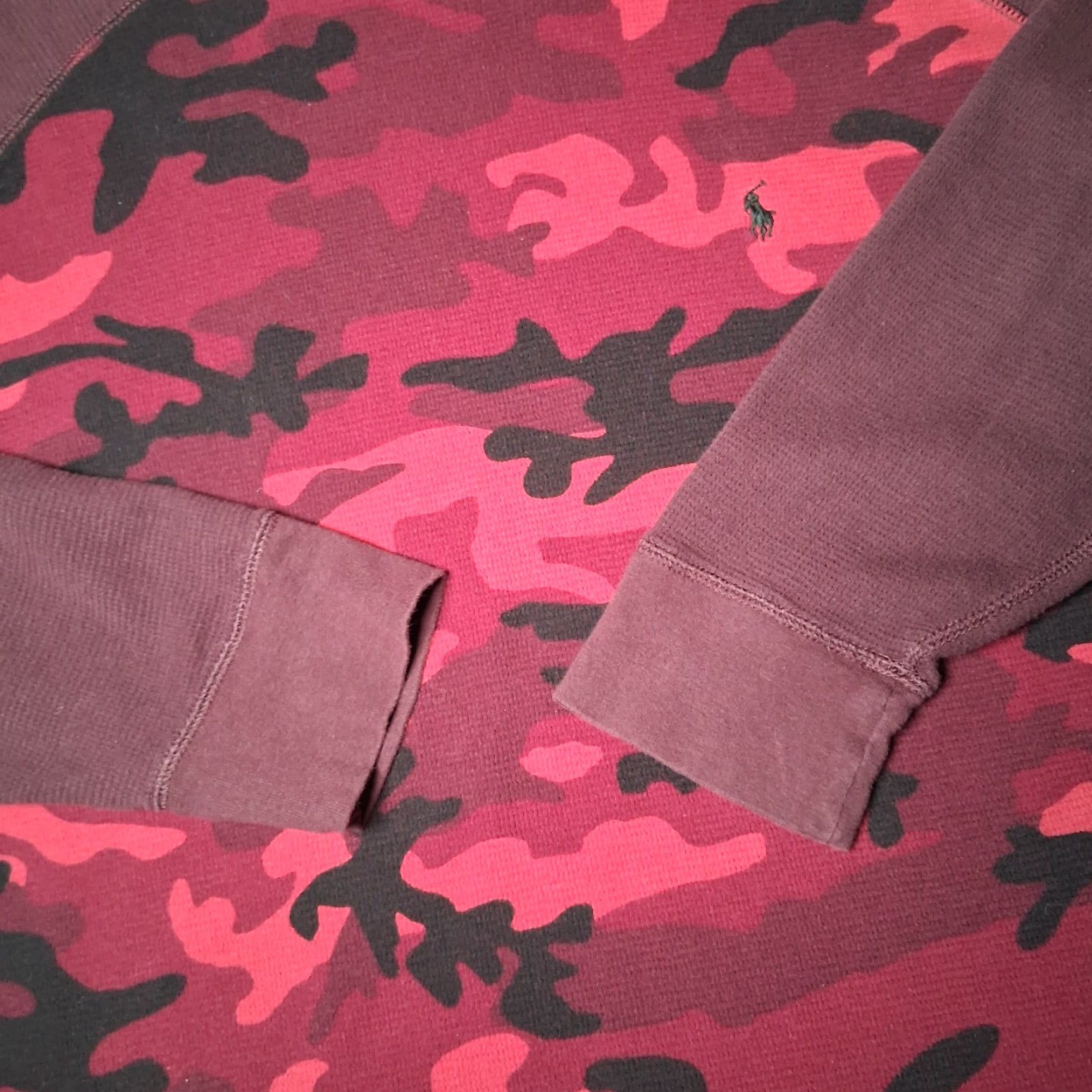 Polo Ralph Lauren VINTAGE Polo Ralph Lauren Thermal Shirt Men 2XL Maroon Red Camouflage Raglan Size US XXL / EU 58 / 5 - 6 Thumbnail