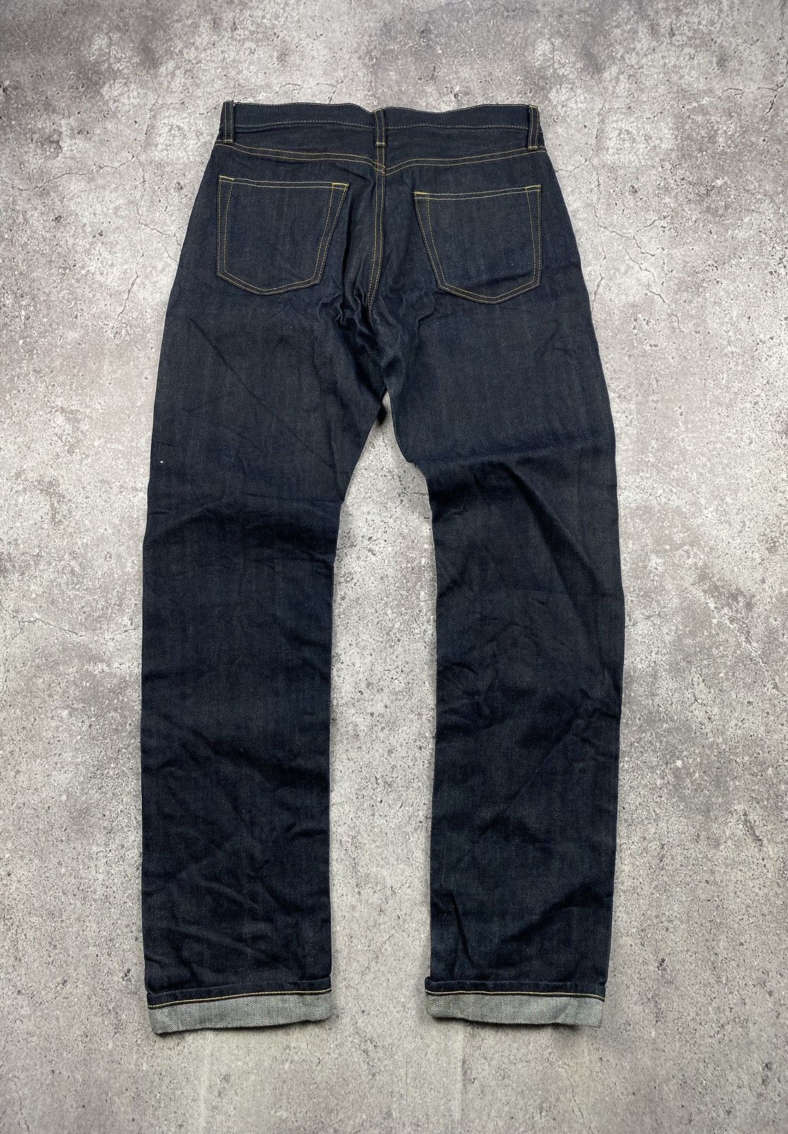 Japanese Brand VINTAGE UNIQLO JAPANESSE SELVEDGE DENIM JEANS RARE Y2K🔥 Size US 32 / EU 48 - 5 Thumbnail
