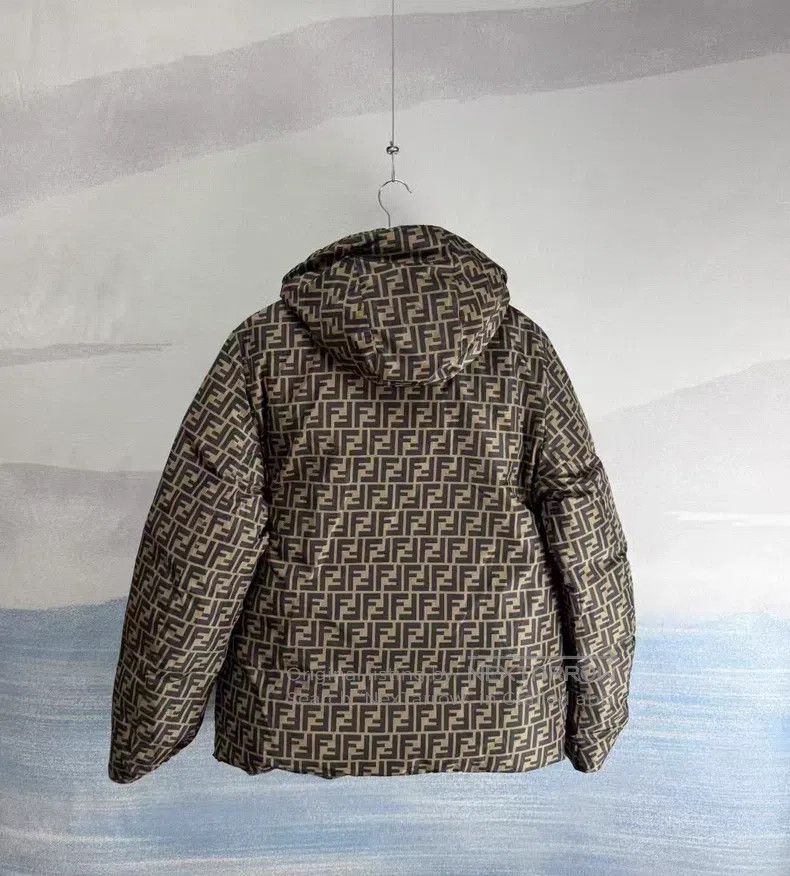 Fendi Fendi Brown double-sided wear hooded down jacket with full Size US M / EU 48-50 / 2 - 3 Thumbnail