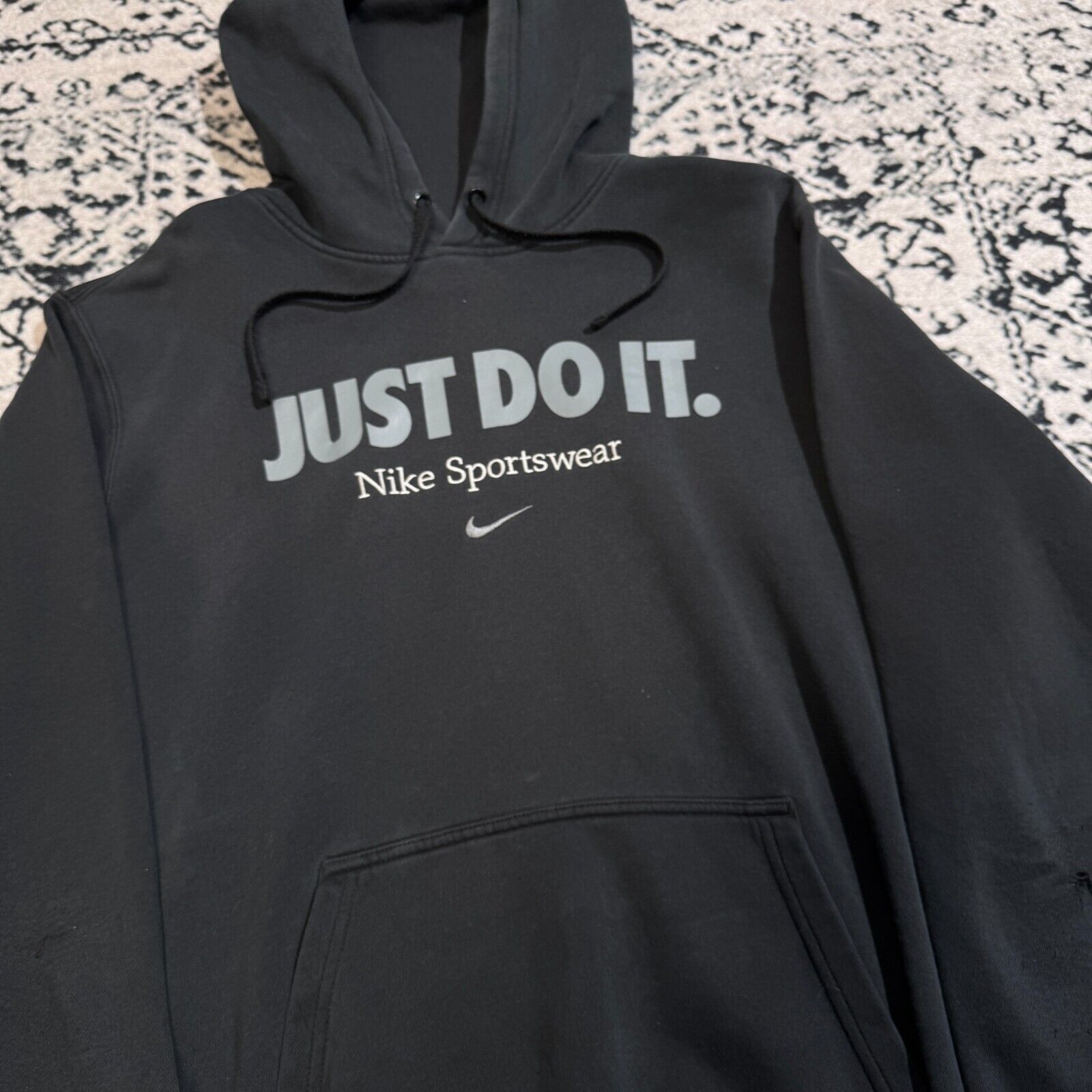 Nike × Vintage Vintage Nike Black Cotton Hoodie Size L Y2K 90s swoosh Size US L / EU 52-54 / 3 - 5 Thumbnail