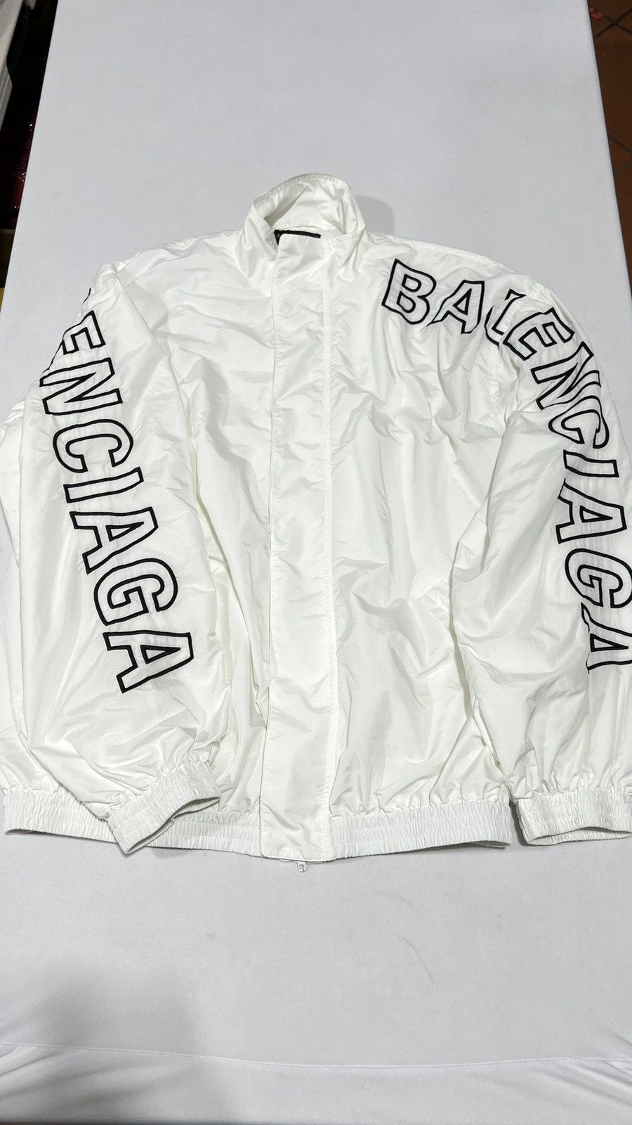 Balenciaga Balenciaga White Track Jacket Side Logo Size US L / EU 52-54 / 3 - 1 Thumbnail