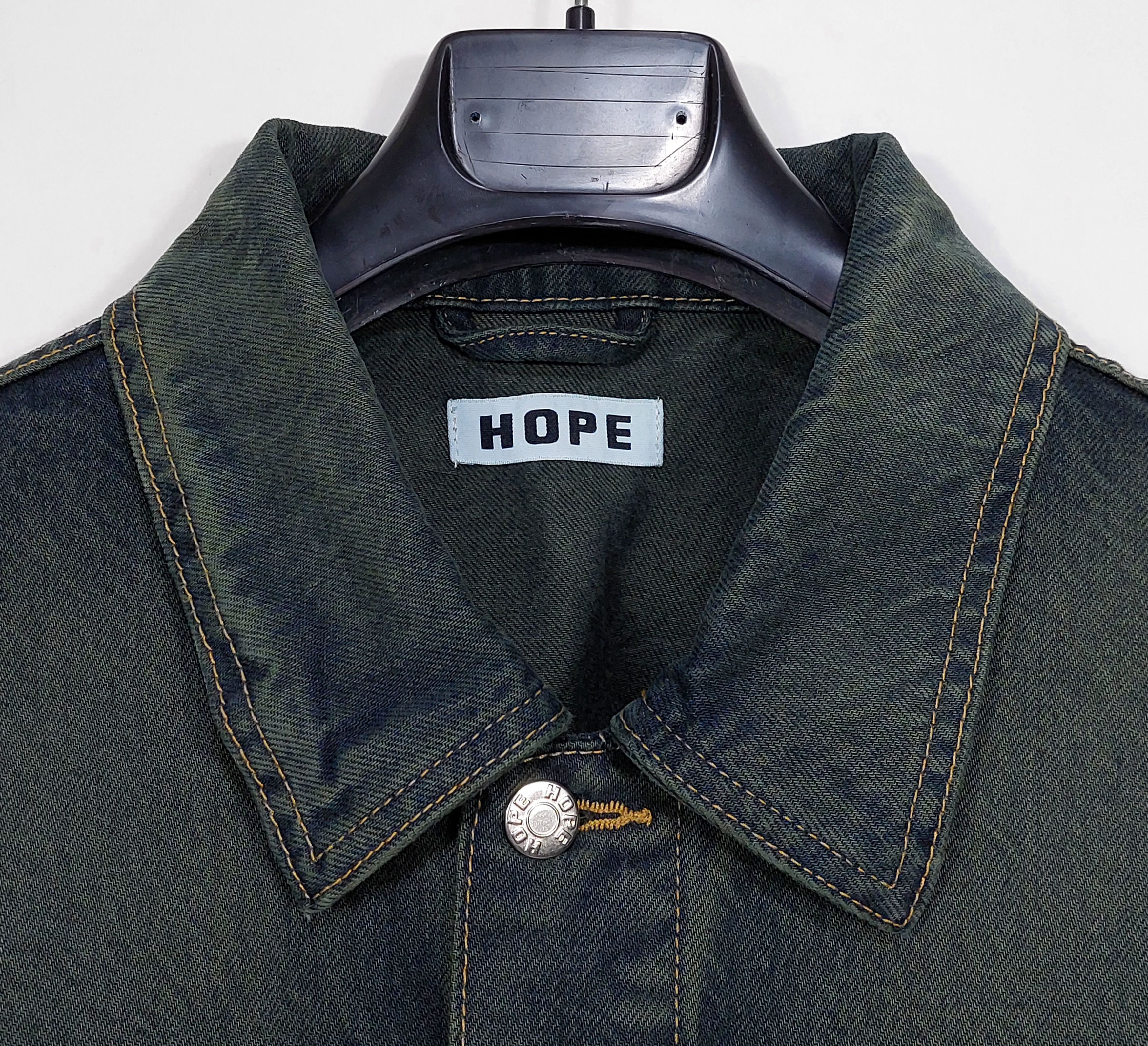 Hope boxy denim jacket - green tint M Size US M / EU 48-50 / 2 - 2 Thumbnail