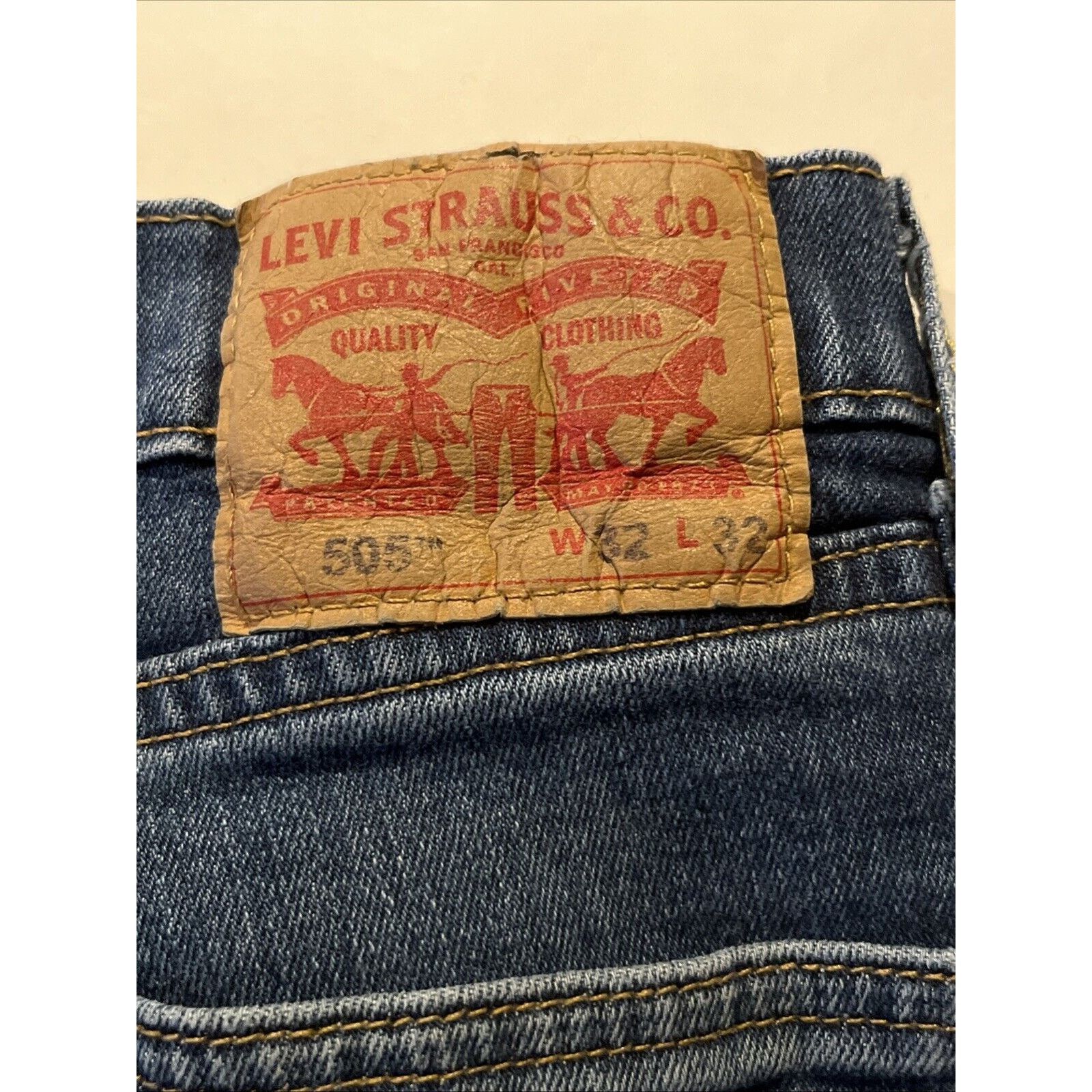 Levi's Levi’s 505 Jeans Men’s 32x32 Reg Straight Denim Cotton Blue Size US 31 - 16 Thumbnail