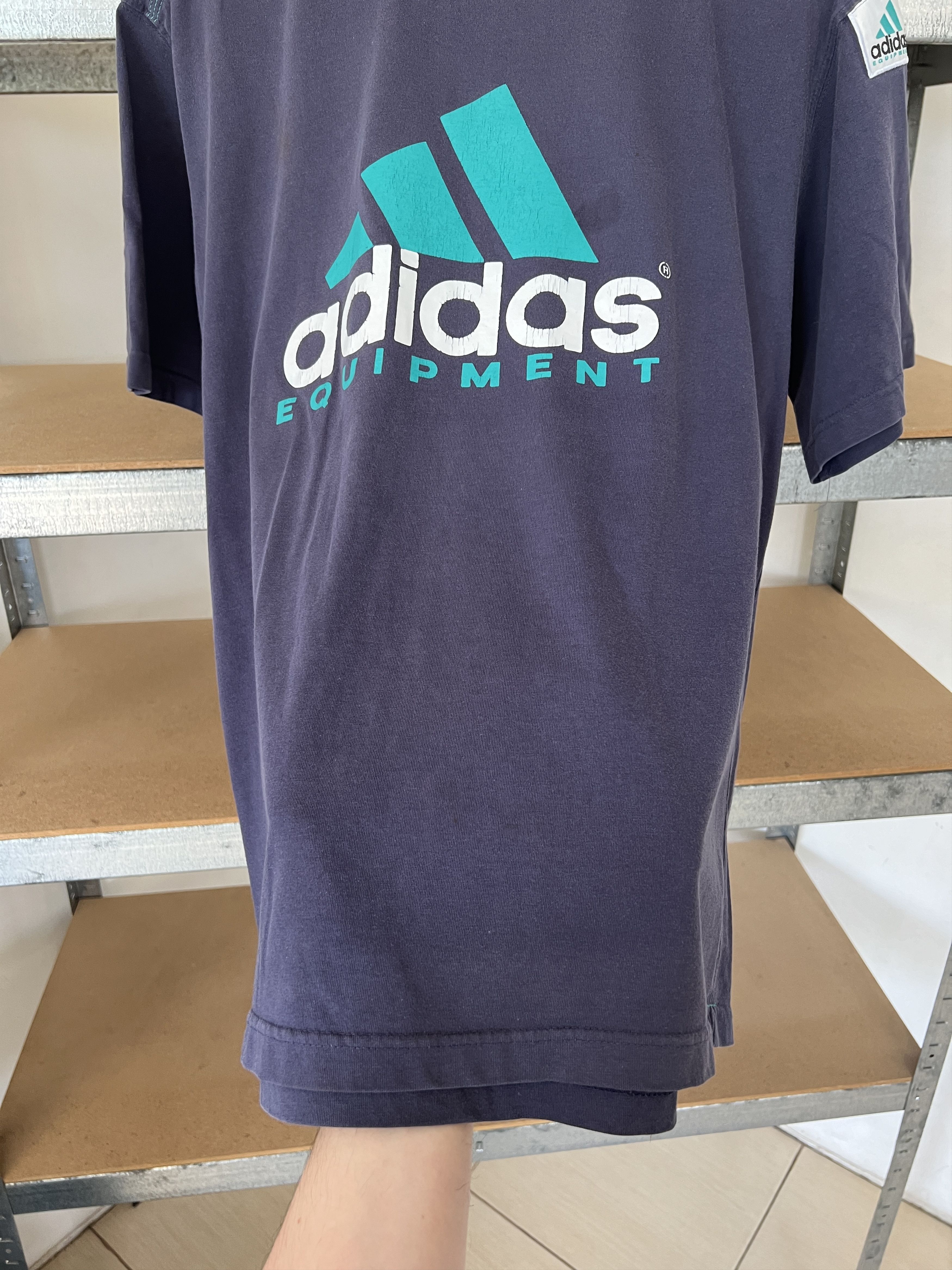Adidas Vintage 90s Adidas Equipment Graphic T-shirt Size US M / EU 48-50 / 2 - 11 Thumbnail