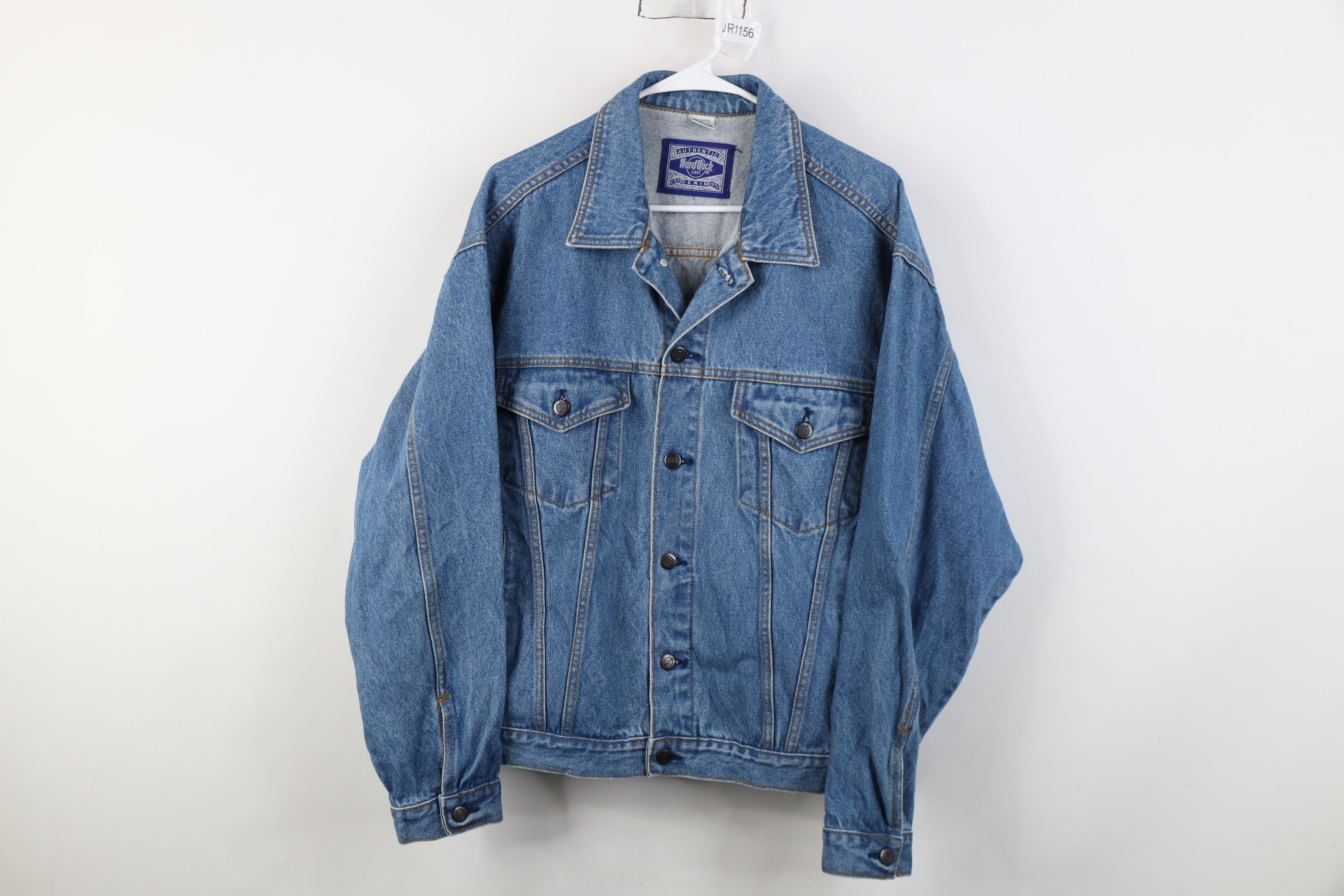 Hard Rock Cafe Vintage 90s Hard Rock Cafe New York Denim Trucker Jacket Size US L / EU 52-54 / 3 - 2 Thumbnail