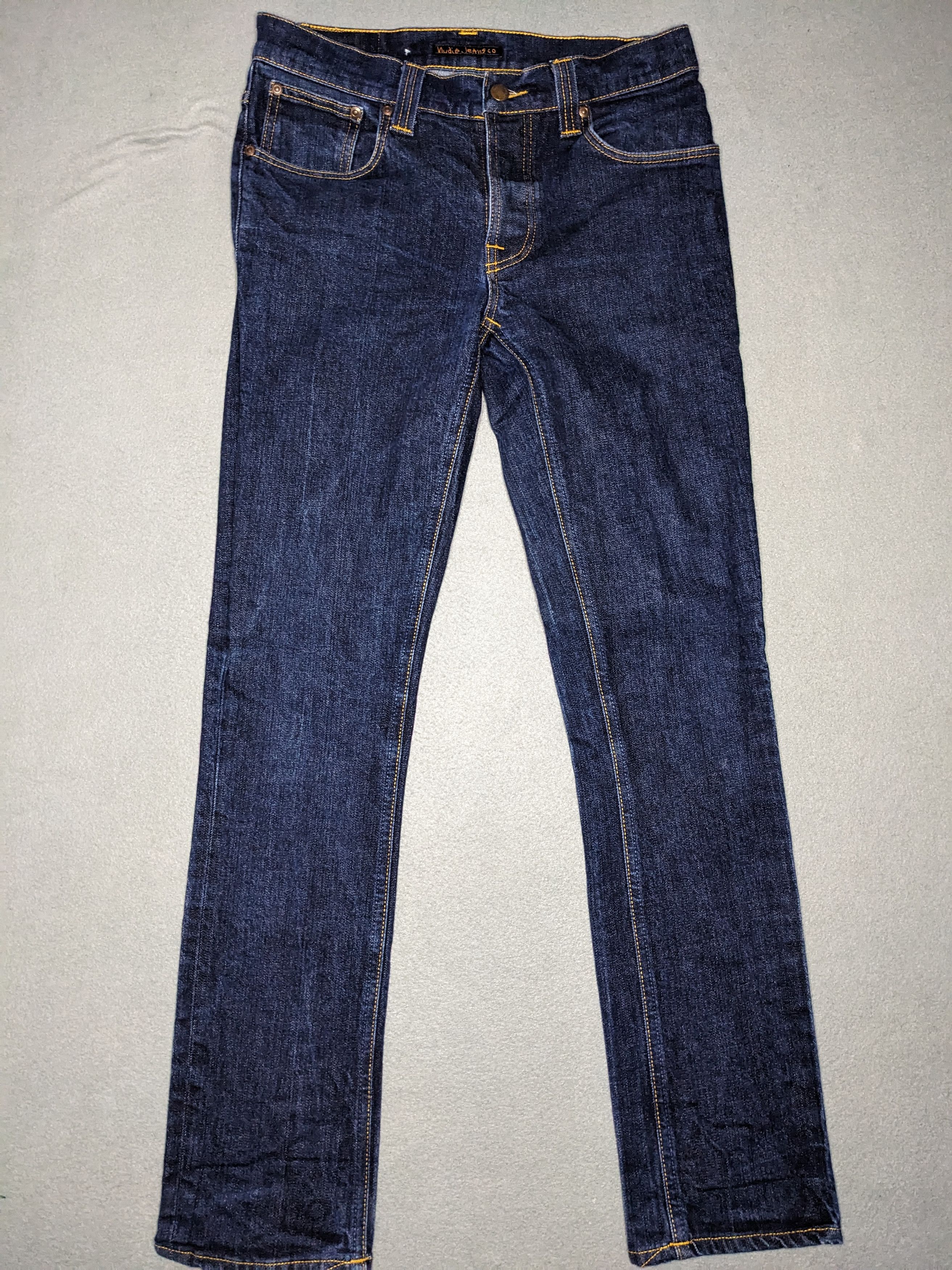 Nudie Jeans Nudie Jeans 30x31 Grim Tim Blue Denim Low Rise Slim Straight Size US 30 / EU 46 - 1 Thumbnail