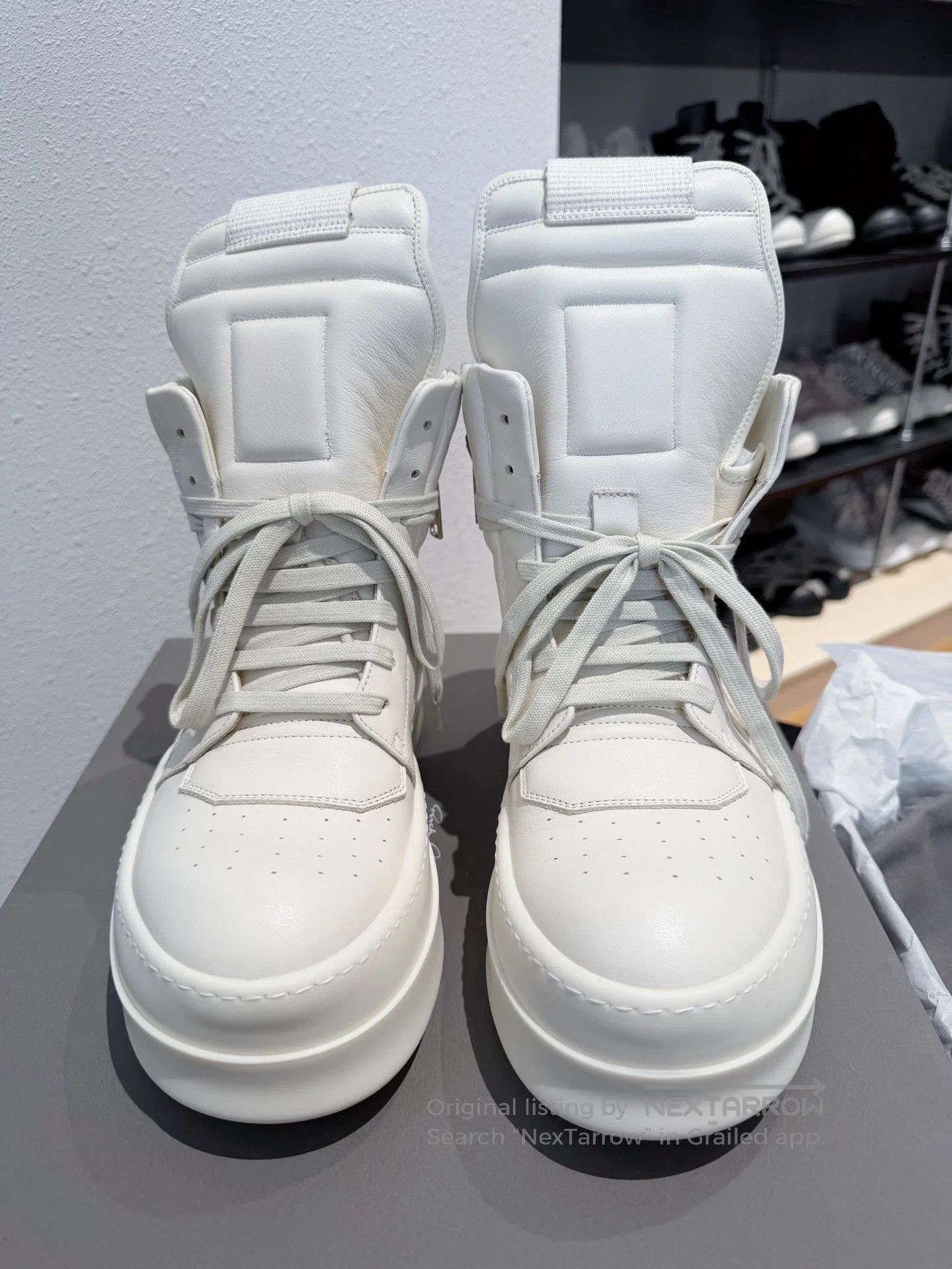Rick Owens Rick Owens Milk Bumper High-Top Sneakers. Size US 6 / IT 36 - 4 Thumbnail