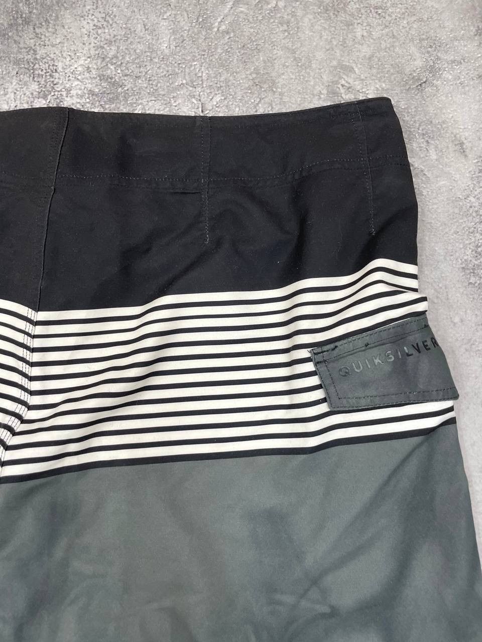 Quiksilver Quiksilver Men Board Shorts Surf Swim Black Grey Striped Size US 34 / EU 50 - 5 Thumbnail