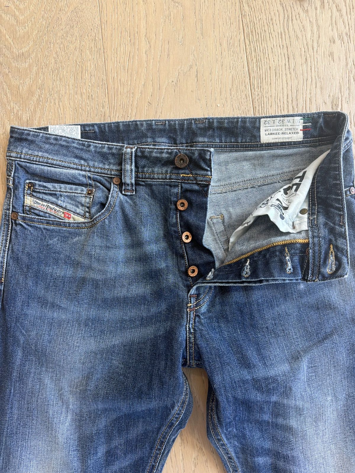 Diesel Vintage Y2K Diesel Larkee-Relaxed Button Fly Jeans Size US 32 / EU 48 - 3 Thumbnail