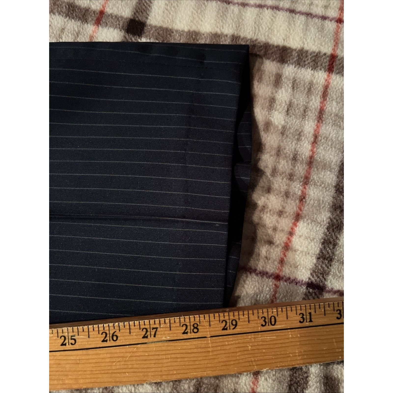 Haggar Haggar Vintage Pants Men 36x29 Navy Blue Stripe Dacron Rayon Size US 36 / EU 52 - 5 Thumbnail