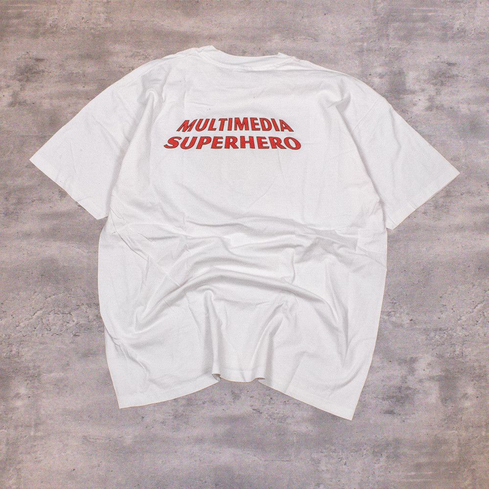 Hanes × Japanese Brand × Vintage Vintage 1990s Multimedia Superhero Single Stitch White Tee Size US XL / EU 56 / 4 - 2 Thumbnail