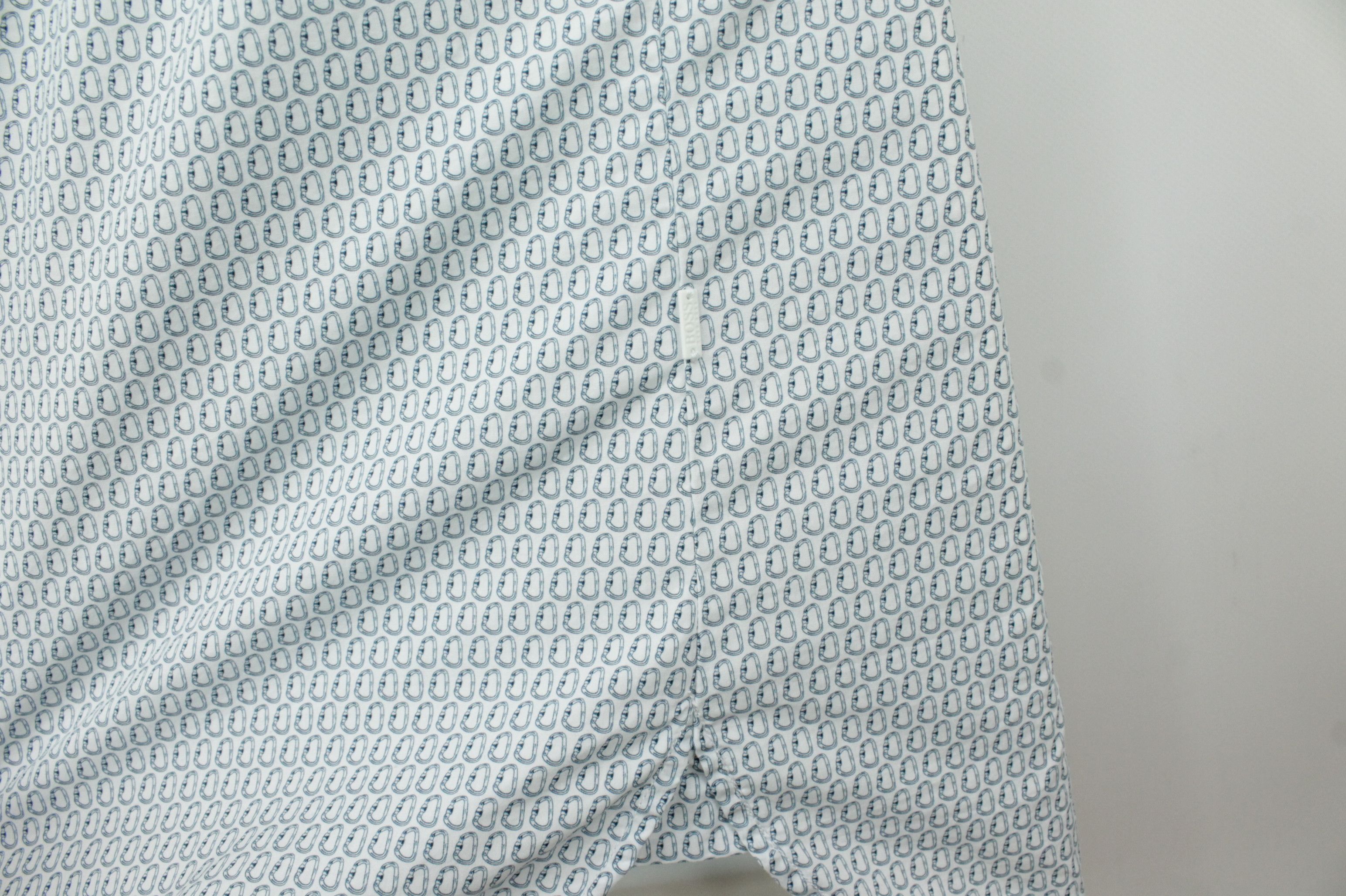 Hugo Boss Hugo Boss Slim Fit Monogram Pattern Short Sleeve Shirt Size US M / EU 48-50 / 2 - 4 Thumbnail