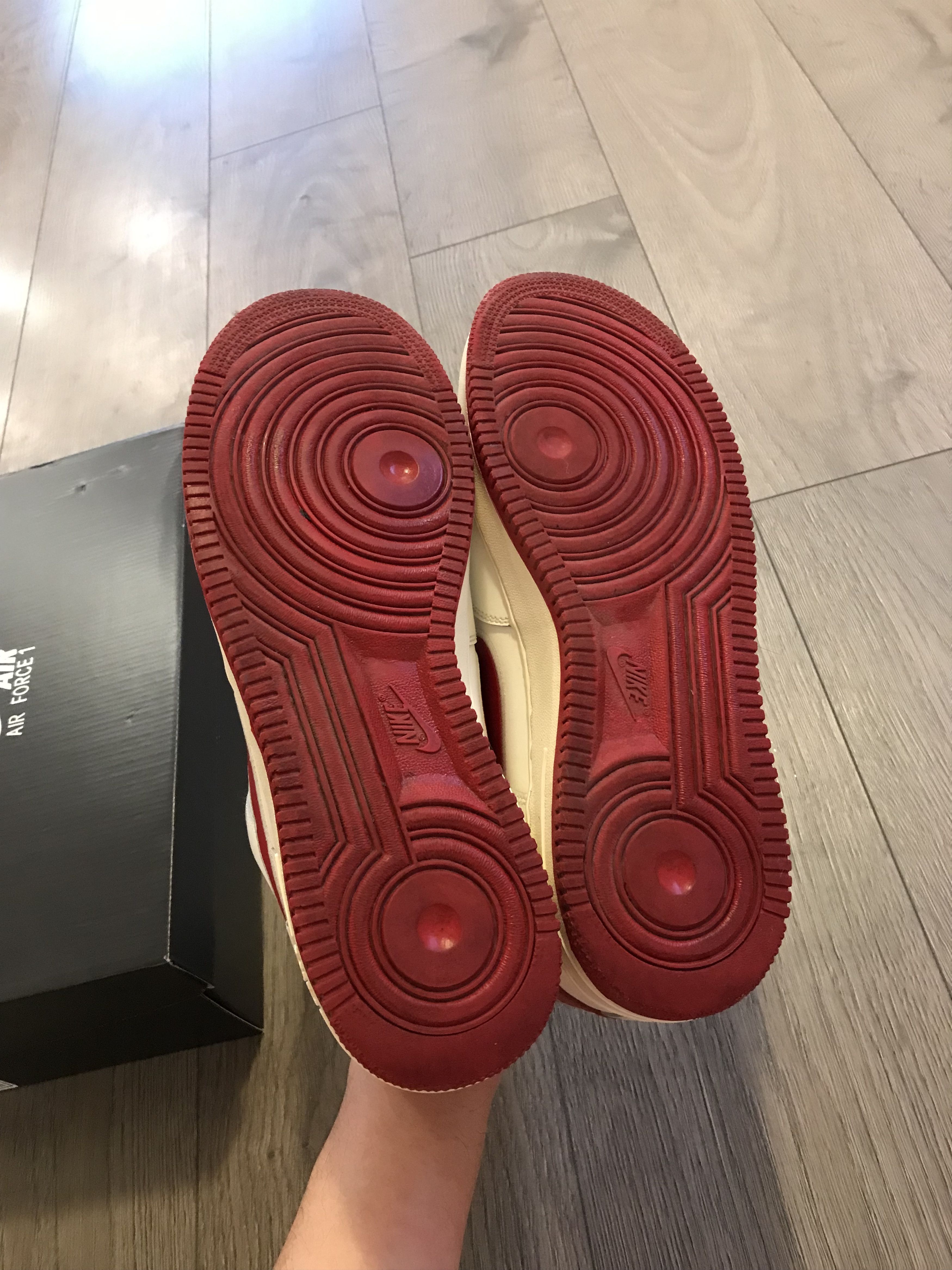 Nike Air Force One '07 Sail Gym Red Coconut Milk Size US 12 / EU 45 - 9 Thumbnail