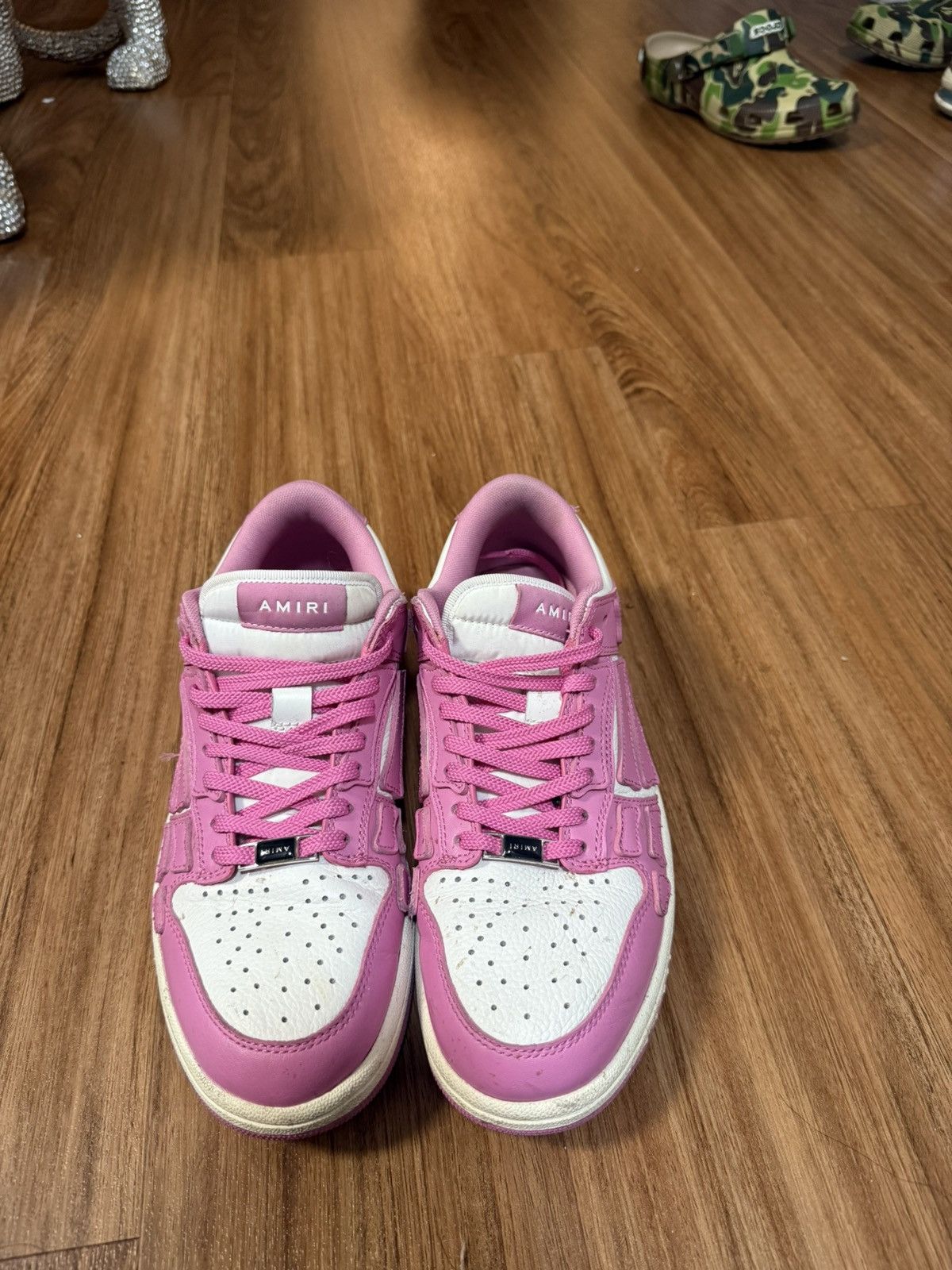 Amiri pink amiri bone sneakers Size US 10 / EU 43 - 1 Thumbnail