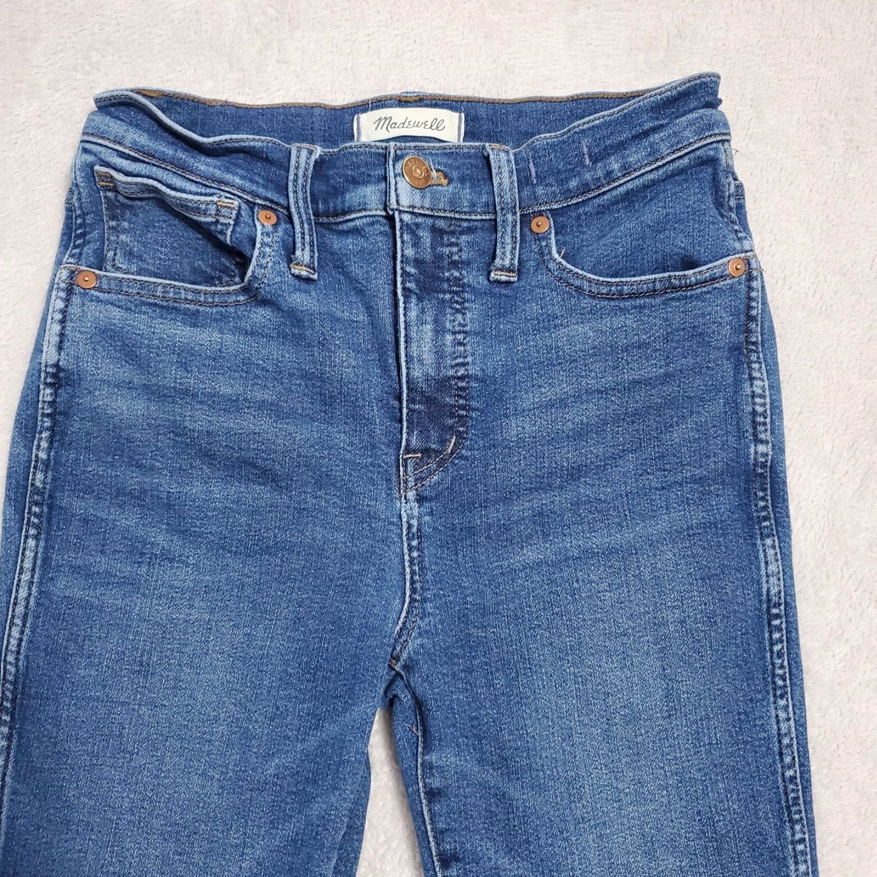 Madewell VINTAGE Madewell Jeans Women 27P Blue Med Wash 10" High Rise Skinny Short Inseam Women Jeans 27P Blue Med Wash 10" High Rise Skinny Short Inseam Size 26" / US 2 / IT 38 - 5 Thumbnail
