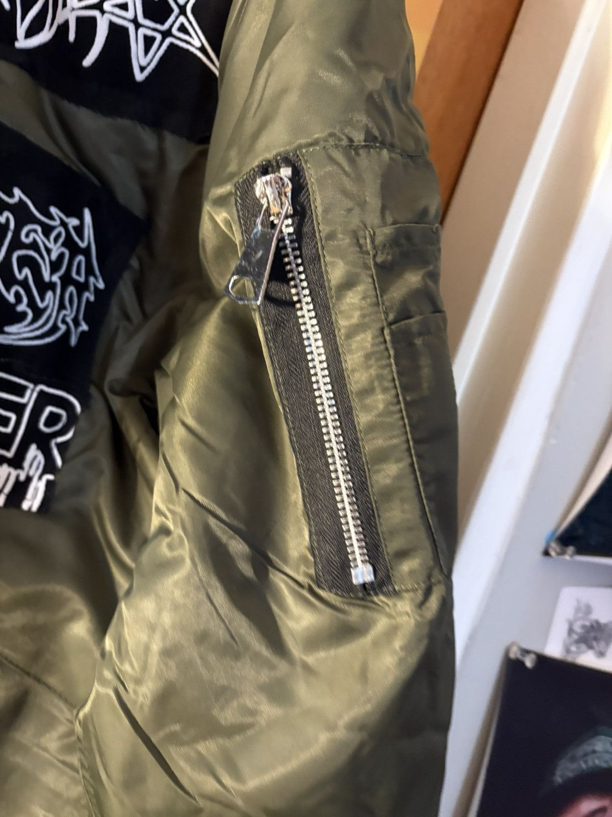 Destroy Lonely × Kim Krueger × Playboi Carti Kim Krueger Army Green Bomber Size US L / EU 52-54 / 3 - 4 Thumbnail