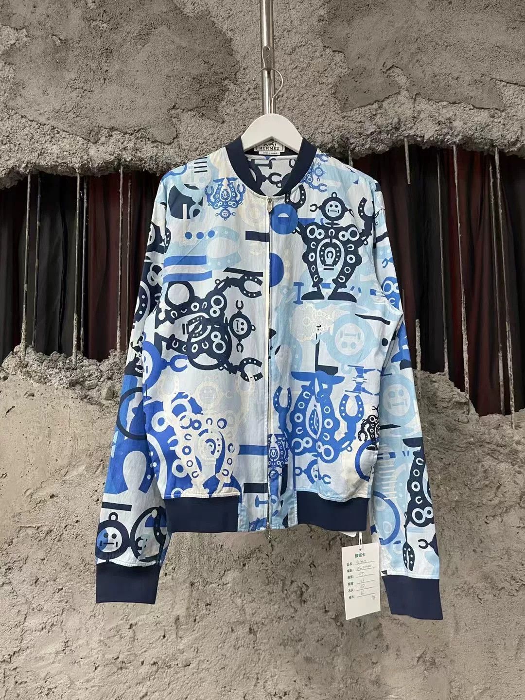 Hermes Hermes Robot Print Zip Jacket Size US S / EU 44-46 / 1 - 1 Thumbnail