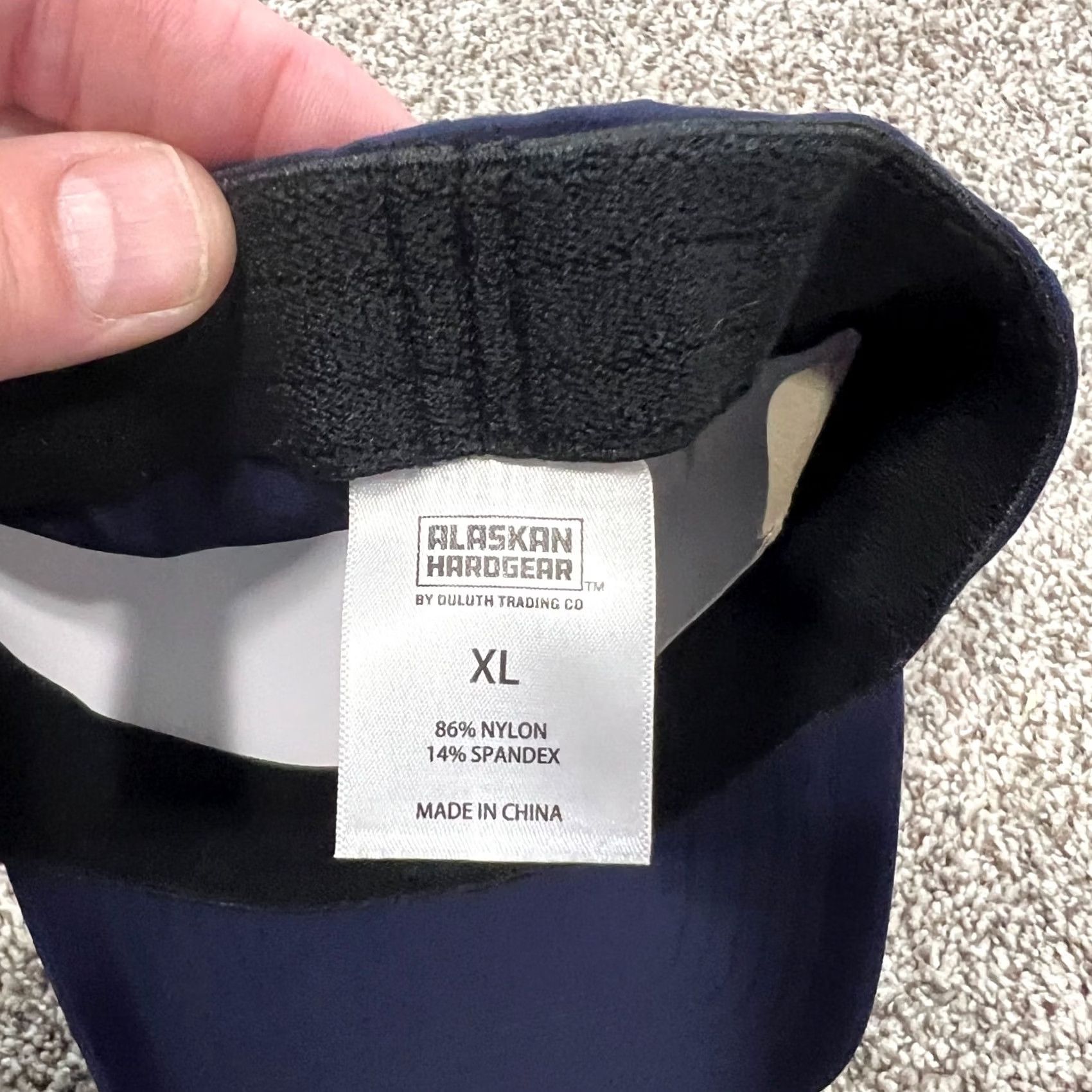 Vintage Alaskan Hardgear Hat Duluth Blue Baseball Fitted Cap XL Stretch Box Logo New Size ONE SIZE - 6 Thumbnail