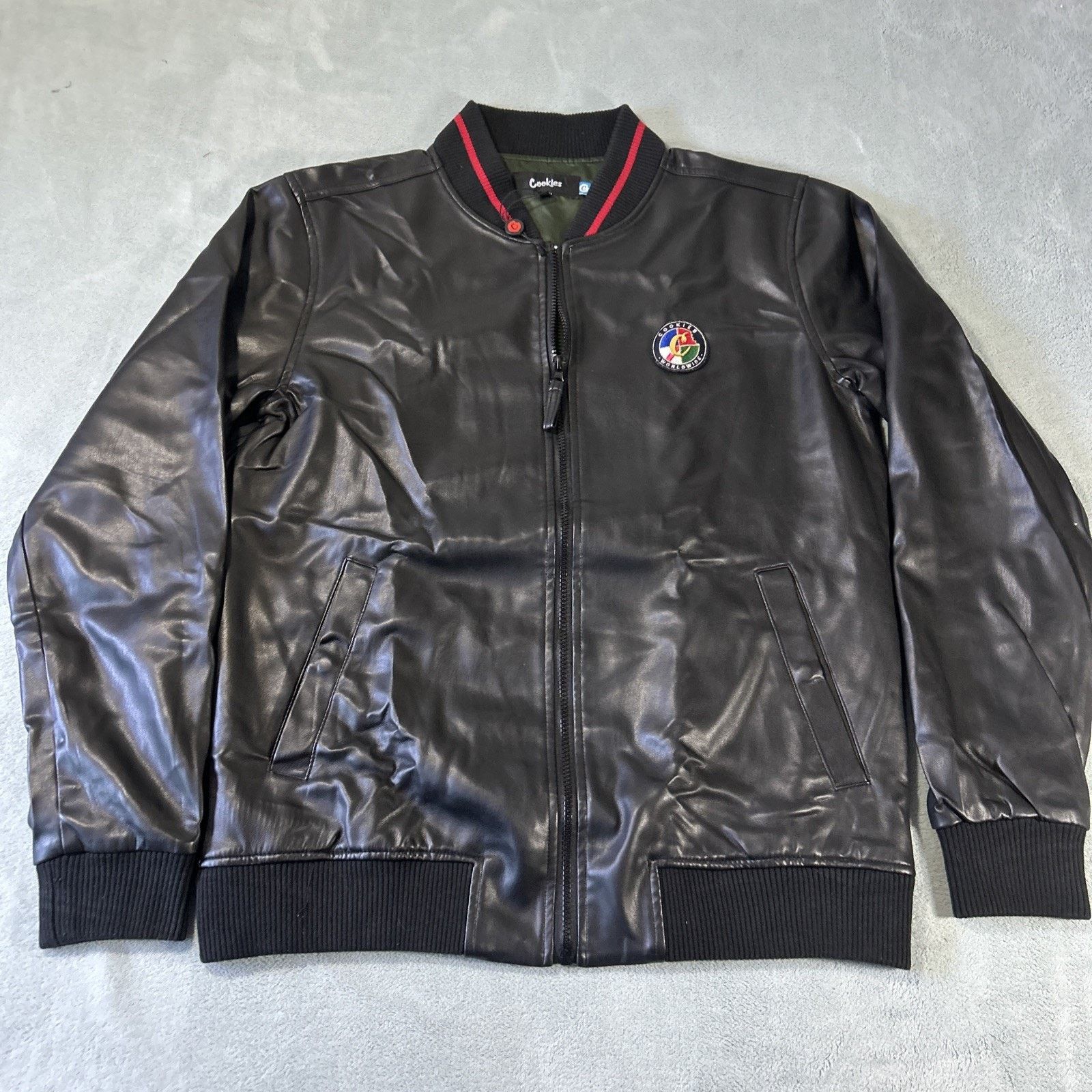 Affliction Berner Cookies Sf Faux Leather Varsity Jacket Mens Small Size US S / EU 44-46 / 1 - 1 Thumbnail